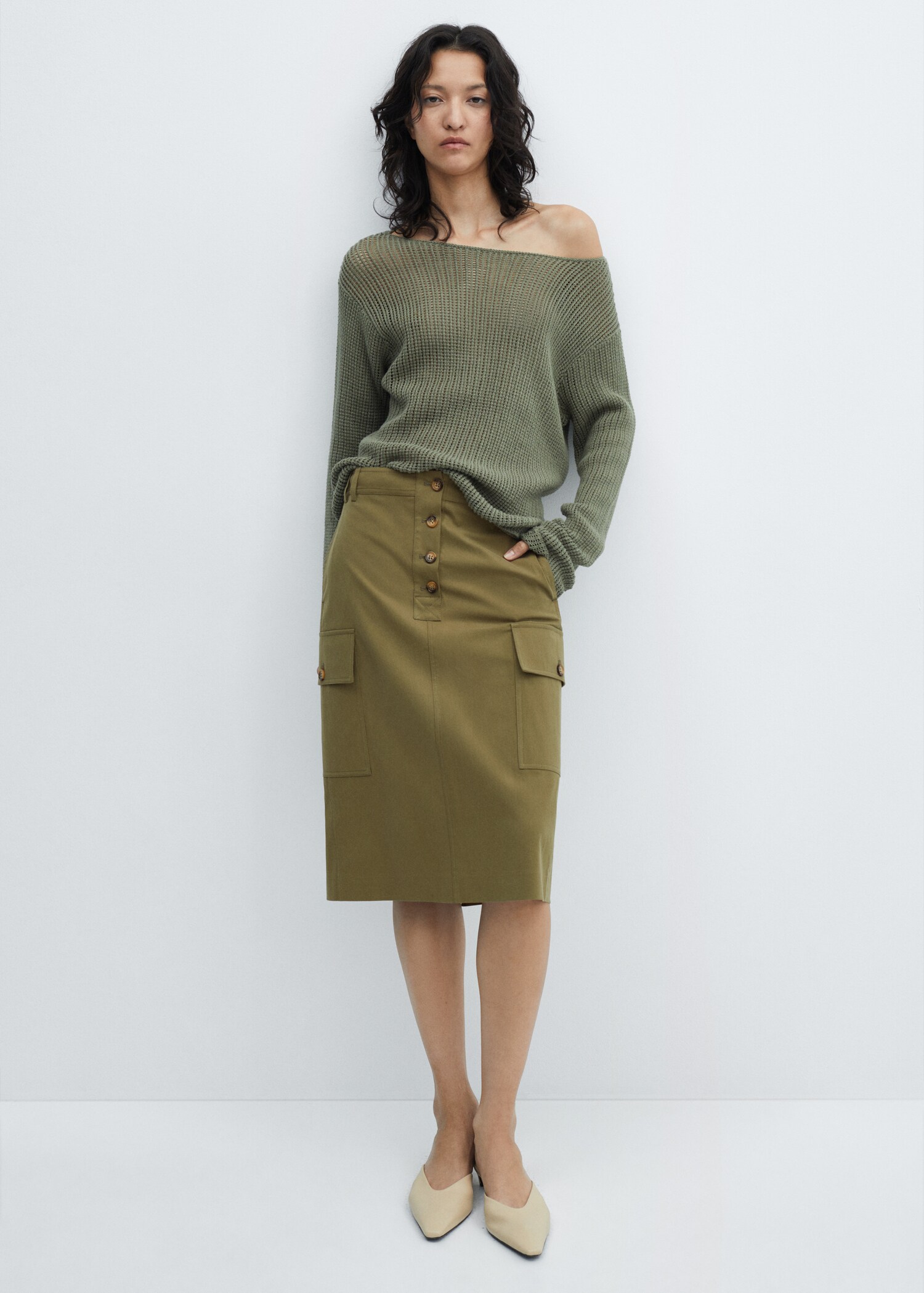 Falda cargo midi - Plano general