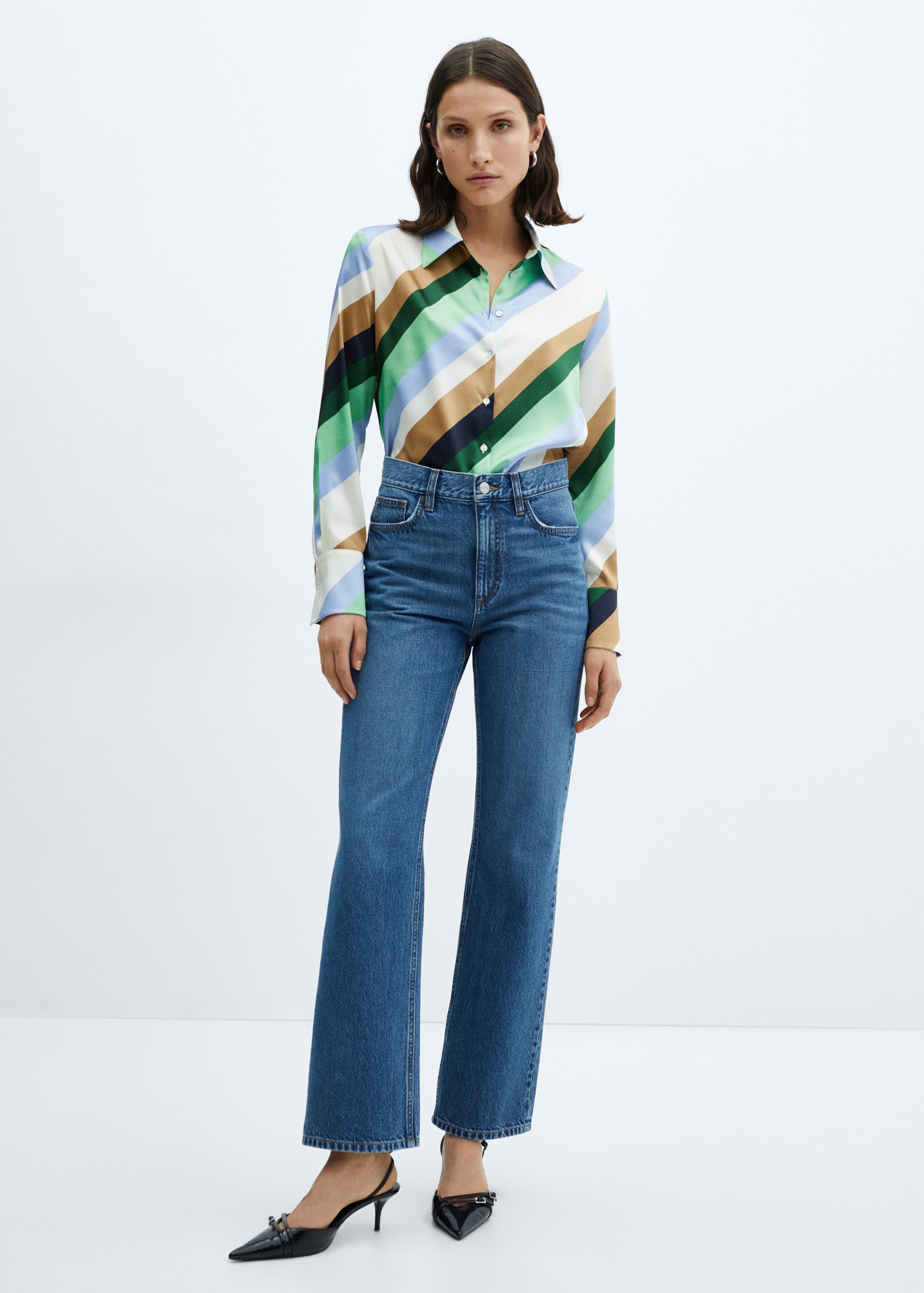 Satin striped shirt - General plane