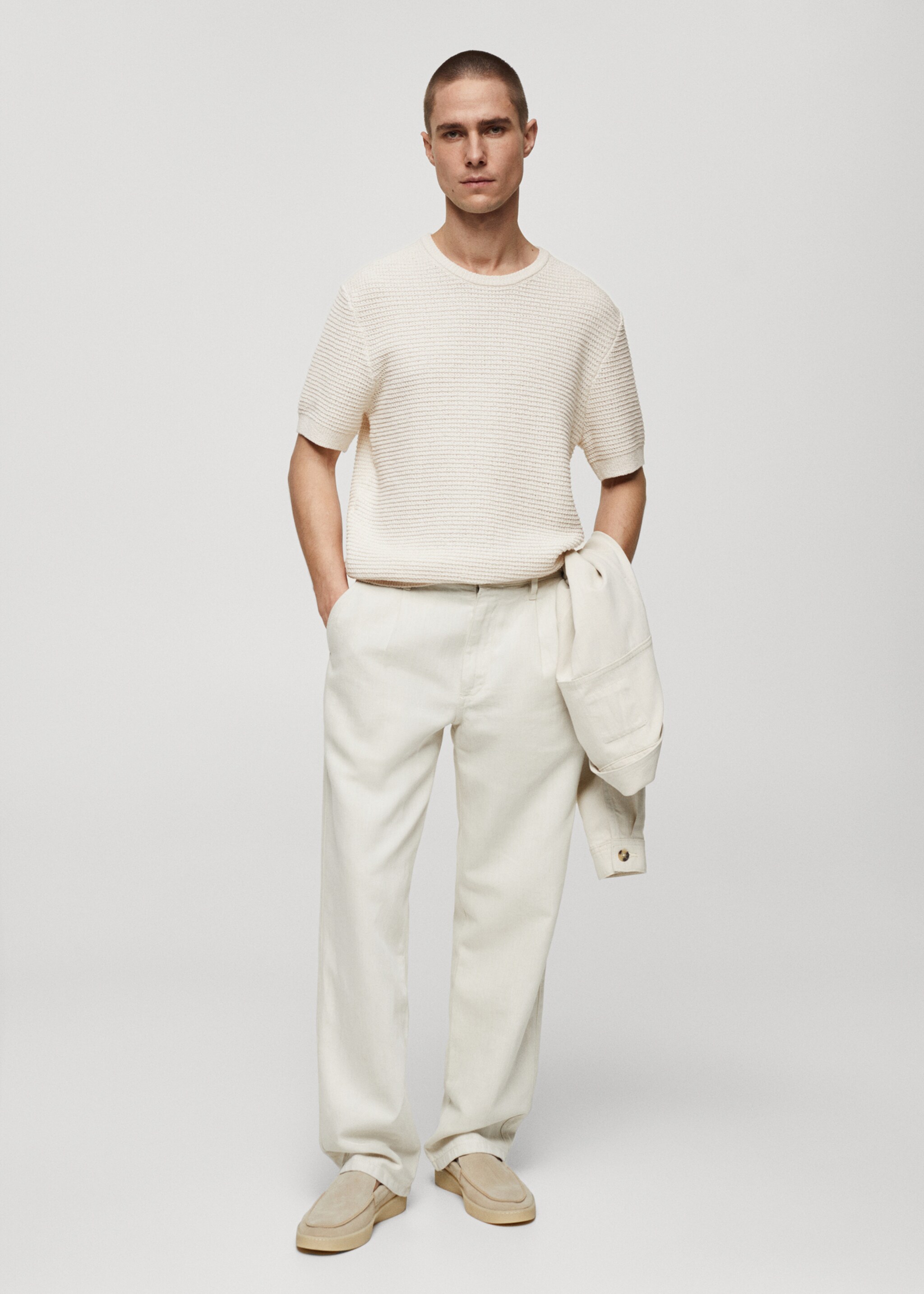 Crochet knit T-shirt - General plane