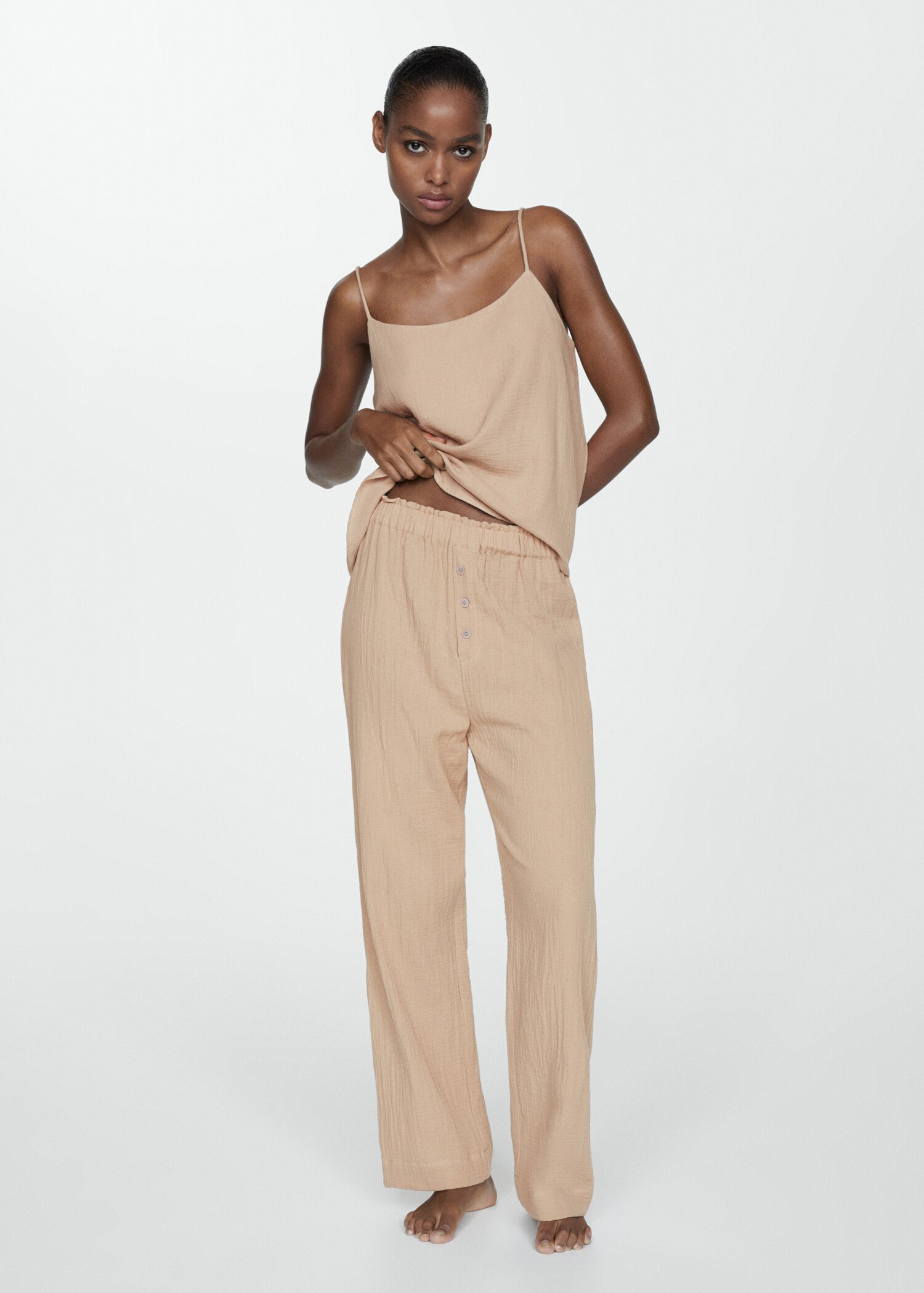 Pantalón pijama gasa de algodón - Plano general