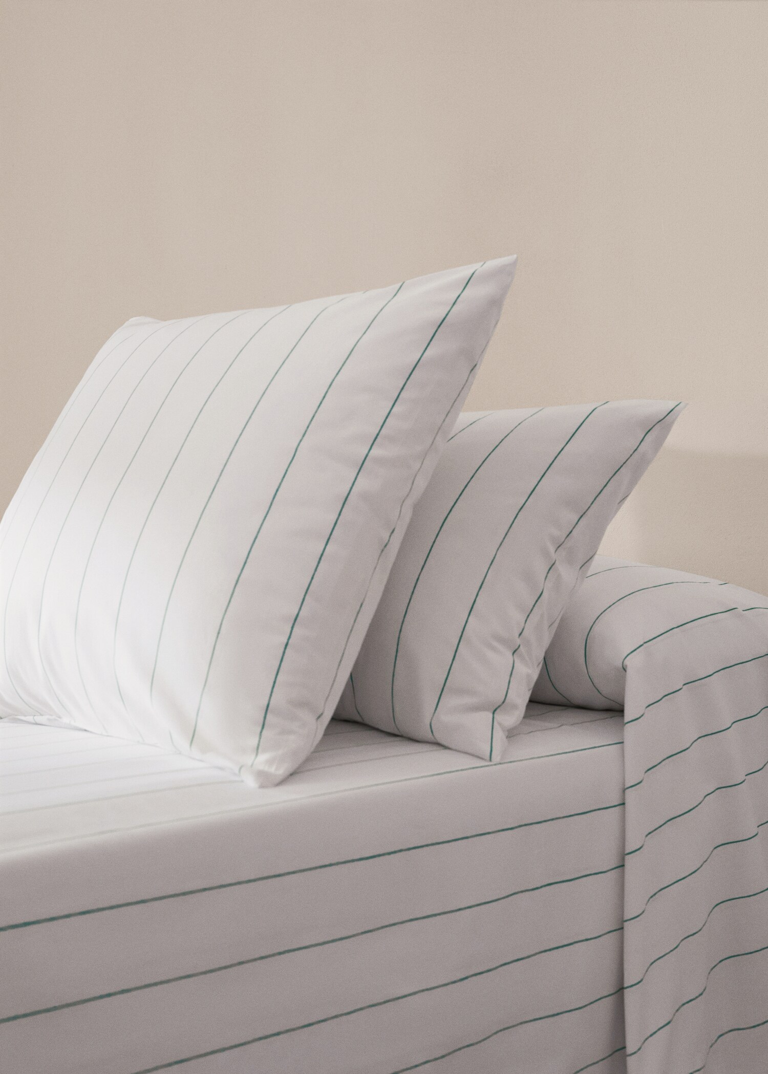 Taie d’oreiller coton rayures 60x60 cm (Lot de 2) - Plan général
