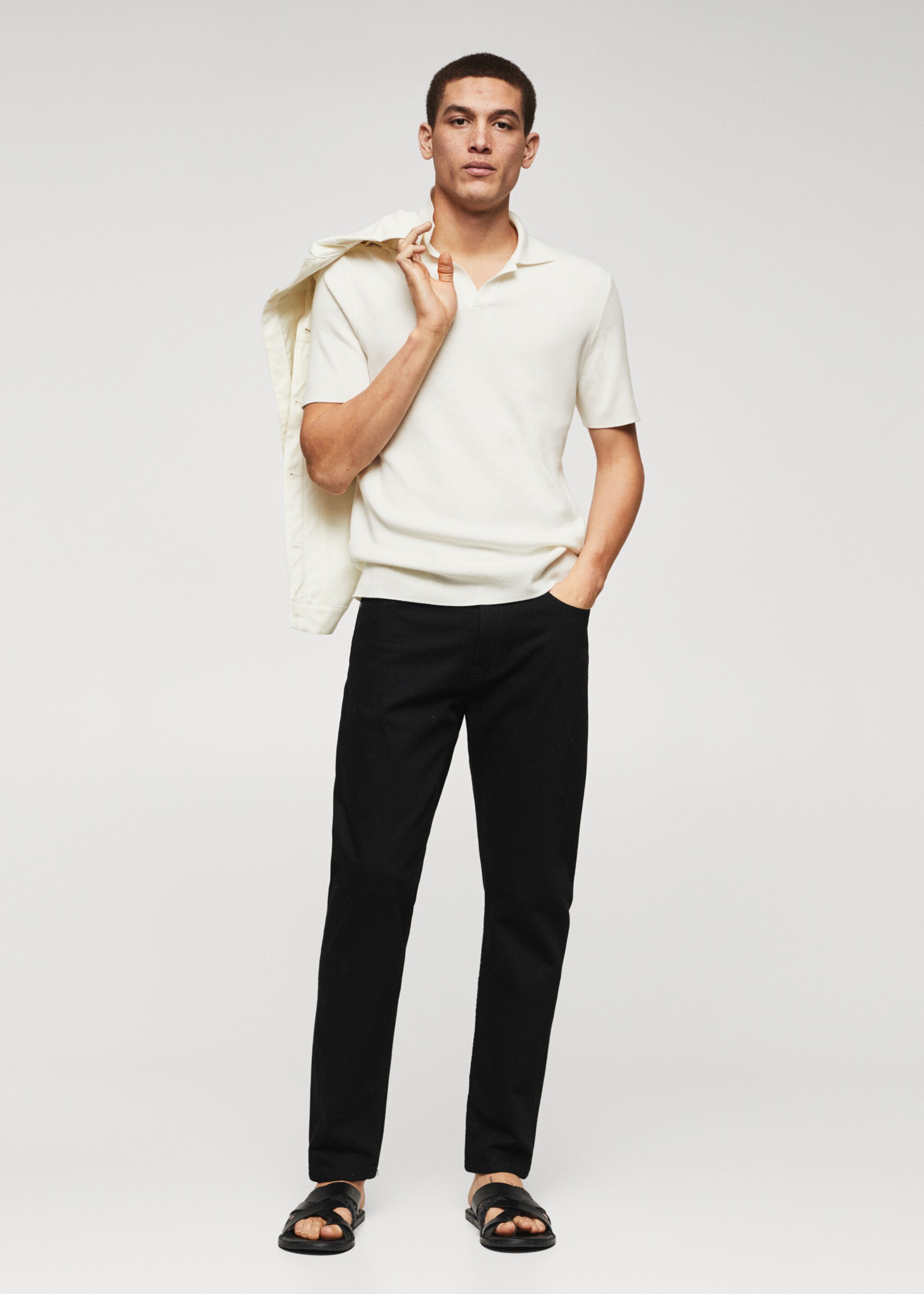 Feinstrick-Poloshirt - Allgemeine Ansicht