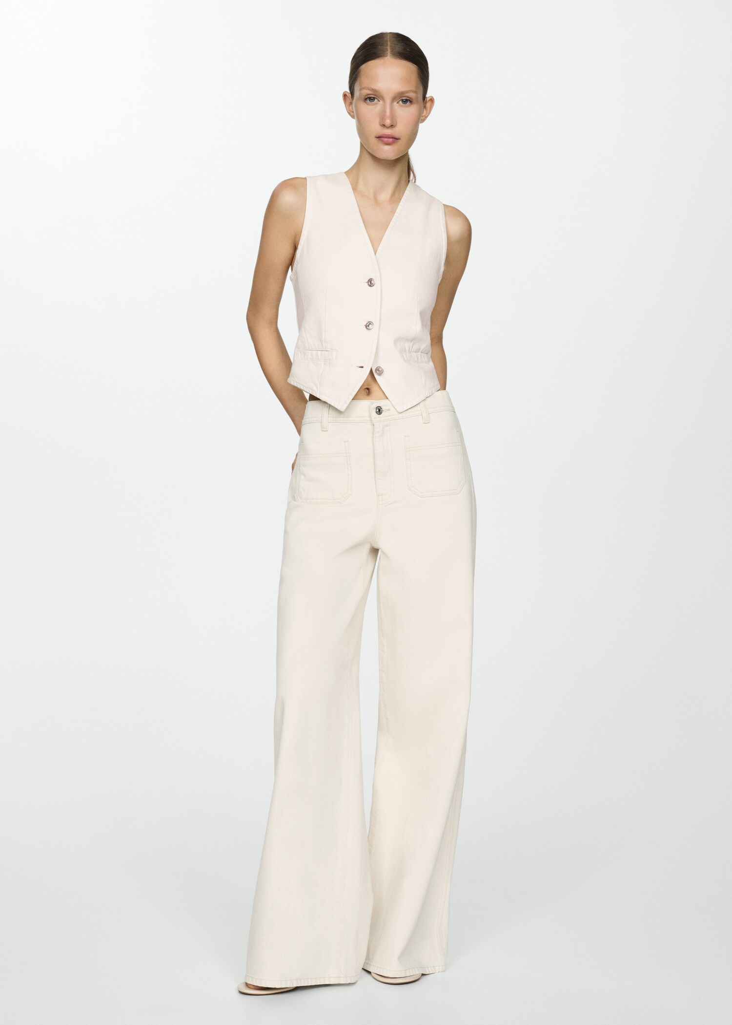 Wideleg jeans with pockets - General plane