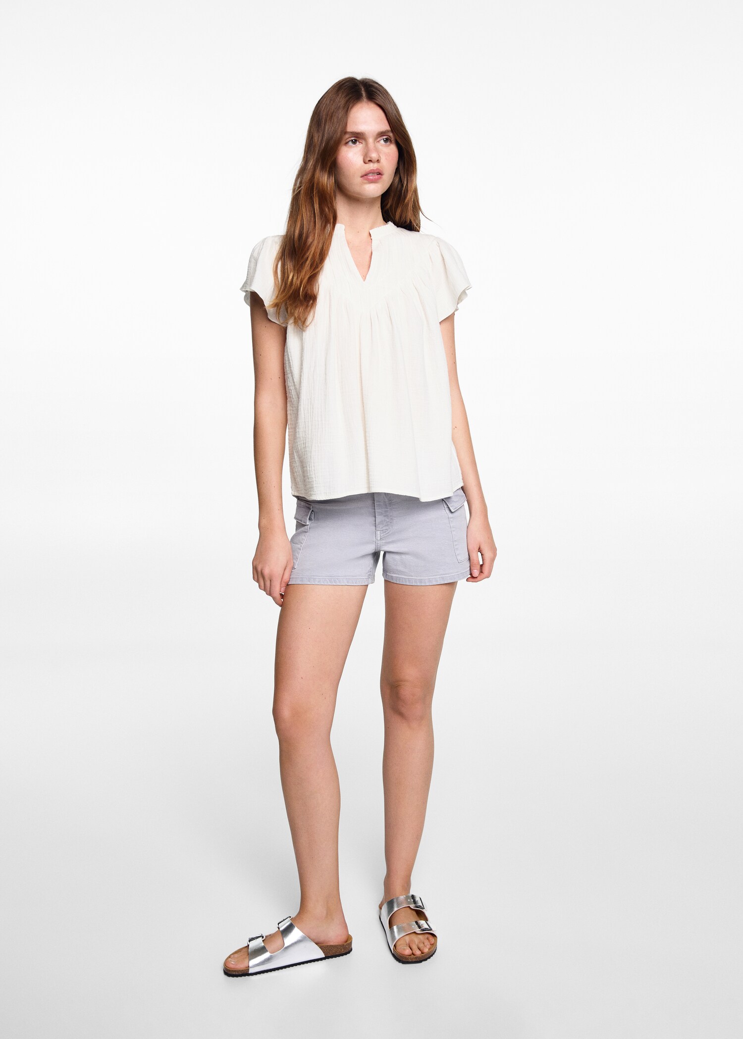 Blouse coton tissu plissé - Plan général