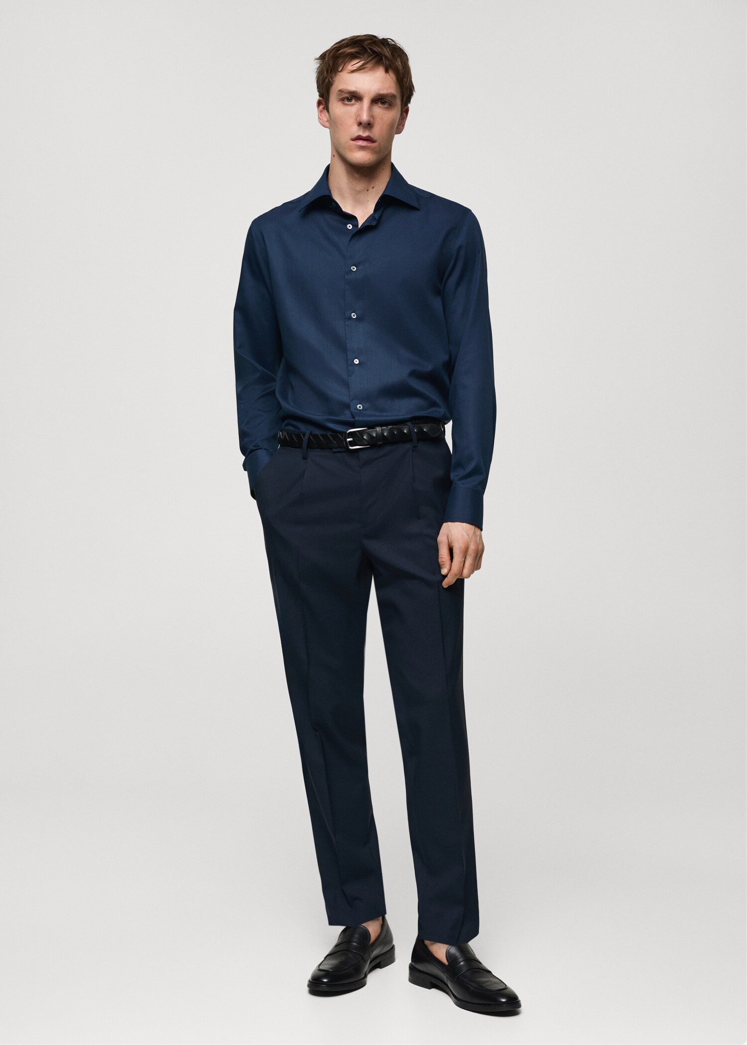 Slim-fit Tencel cotton shirt - General plane