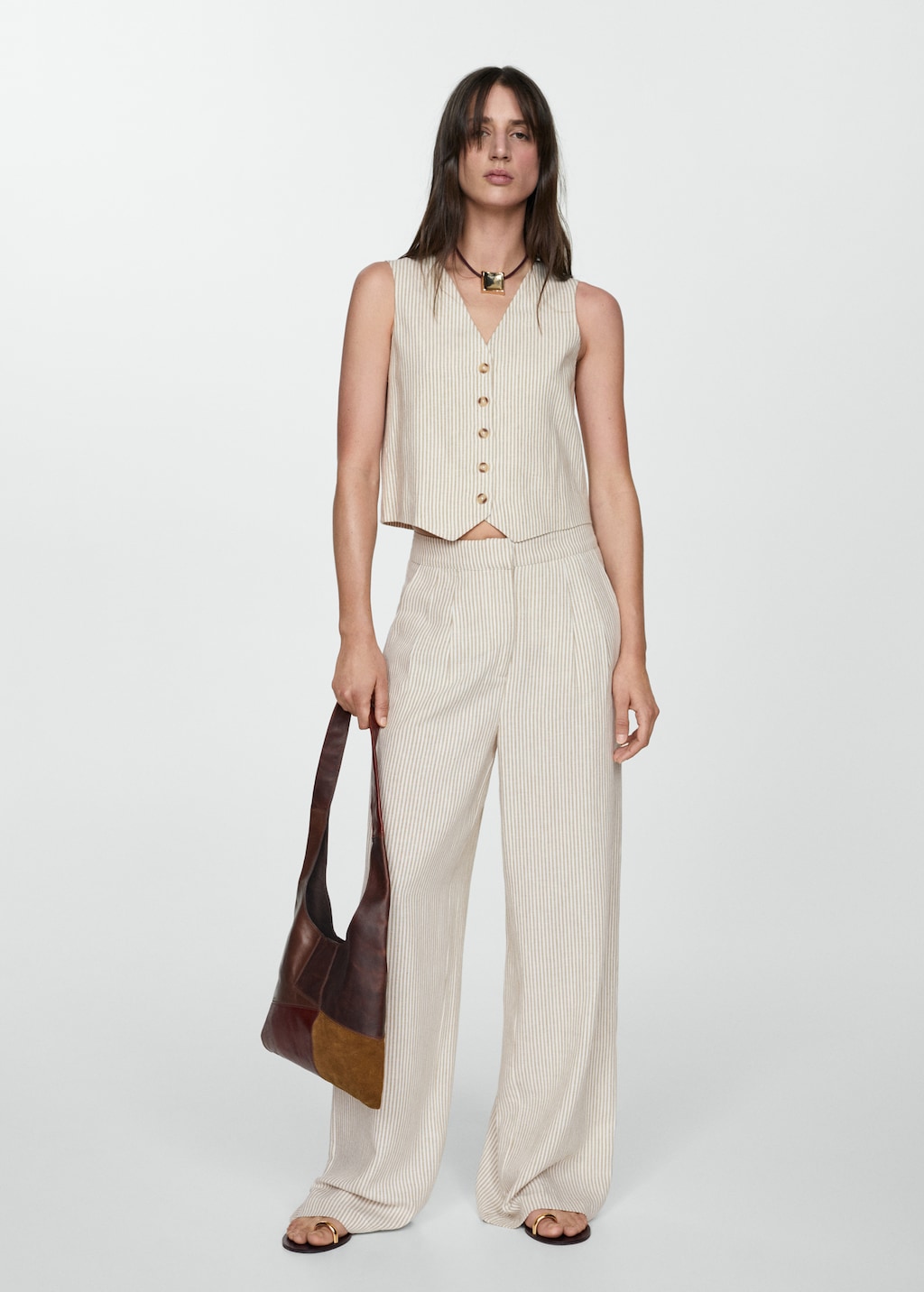 トップス DoubleRL Striped Cotton-Linen Vest 67088268_05_D1.jpg?ts=