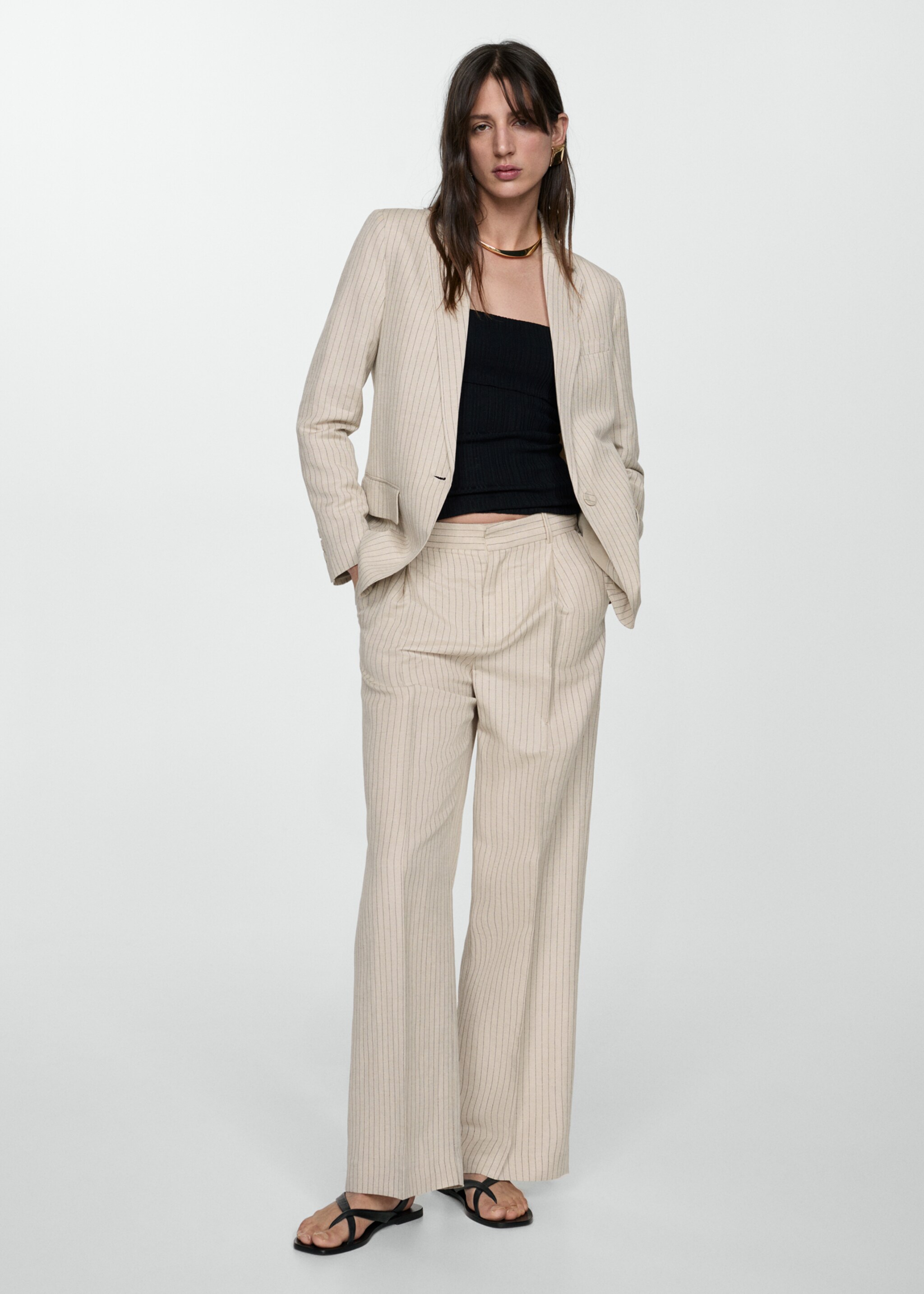 Blazer costume rayures - Plan général