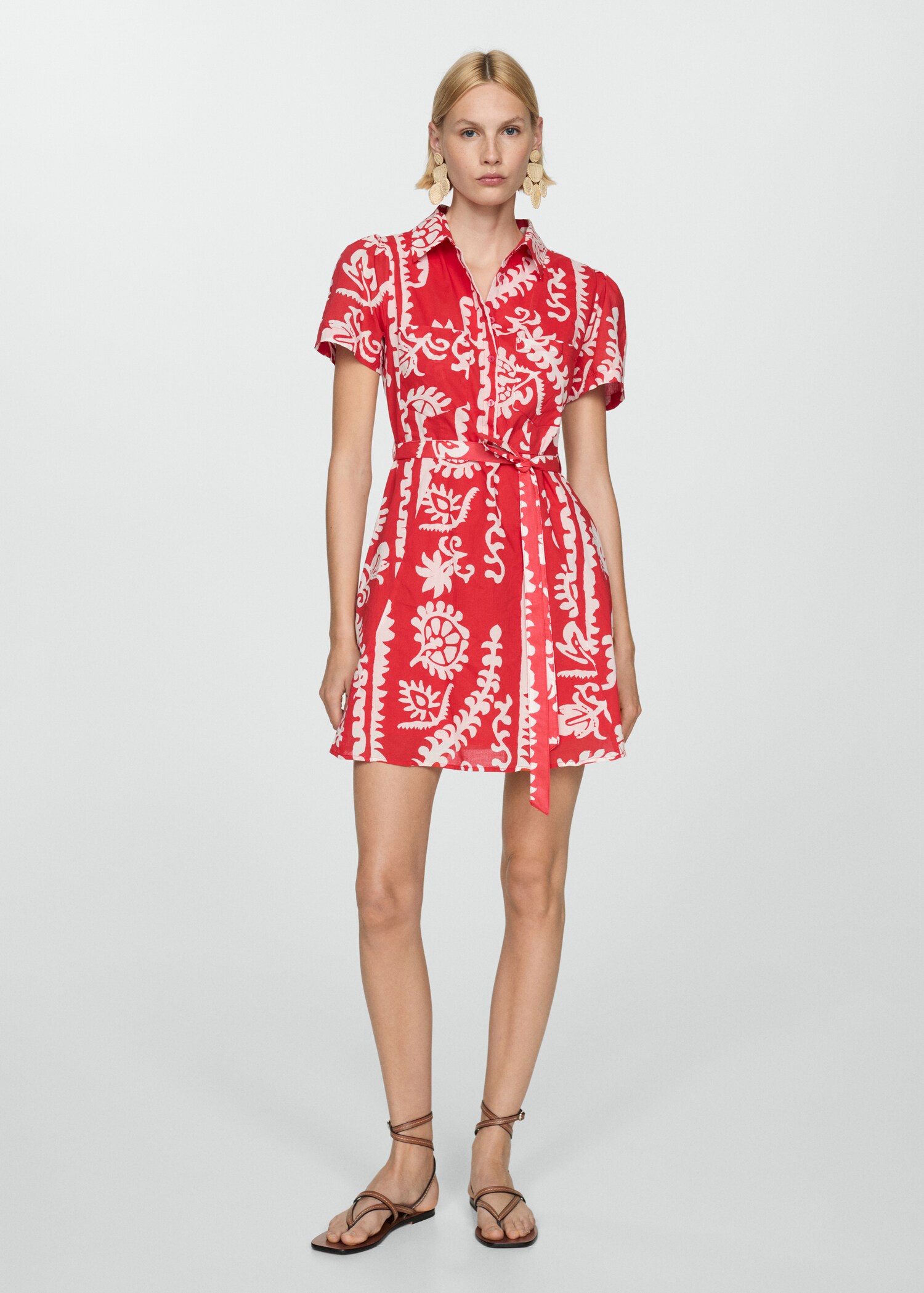 Printed bow dress - General plane