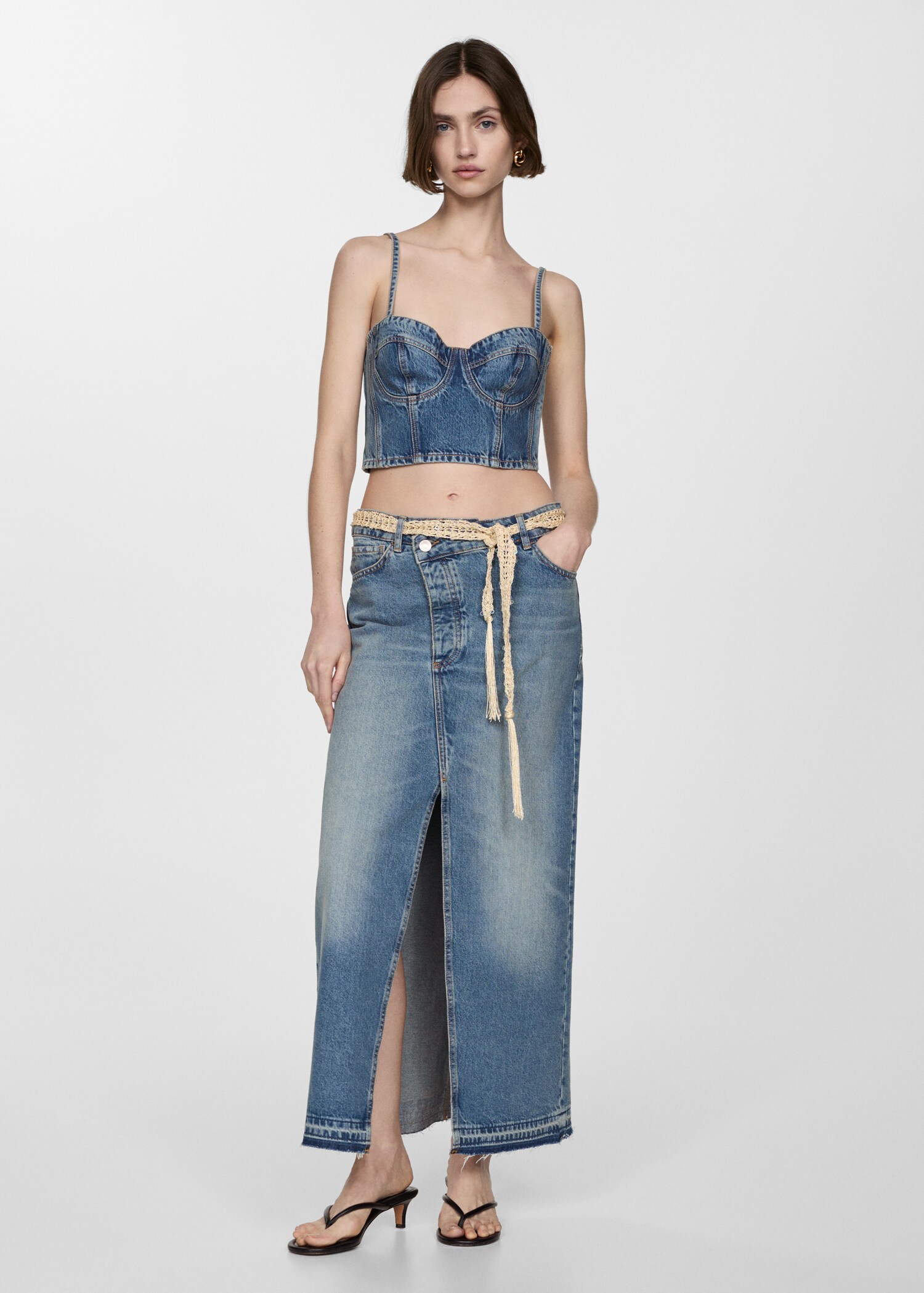 Top crop denim - Plan général