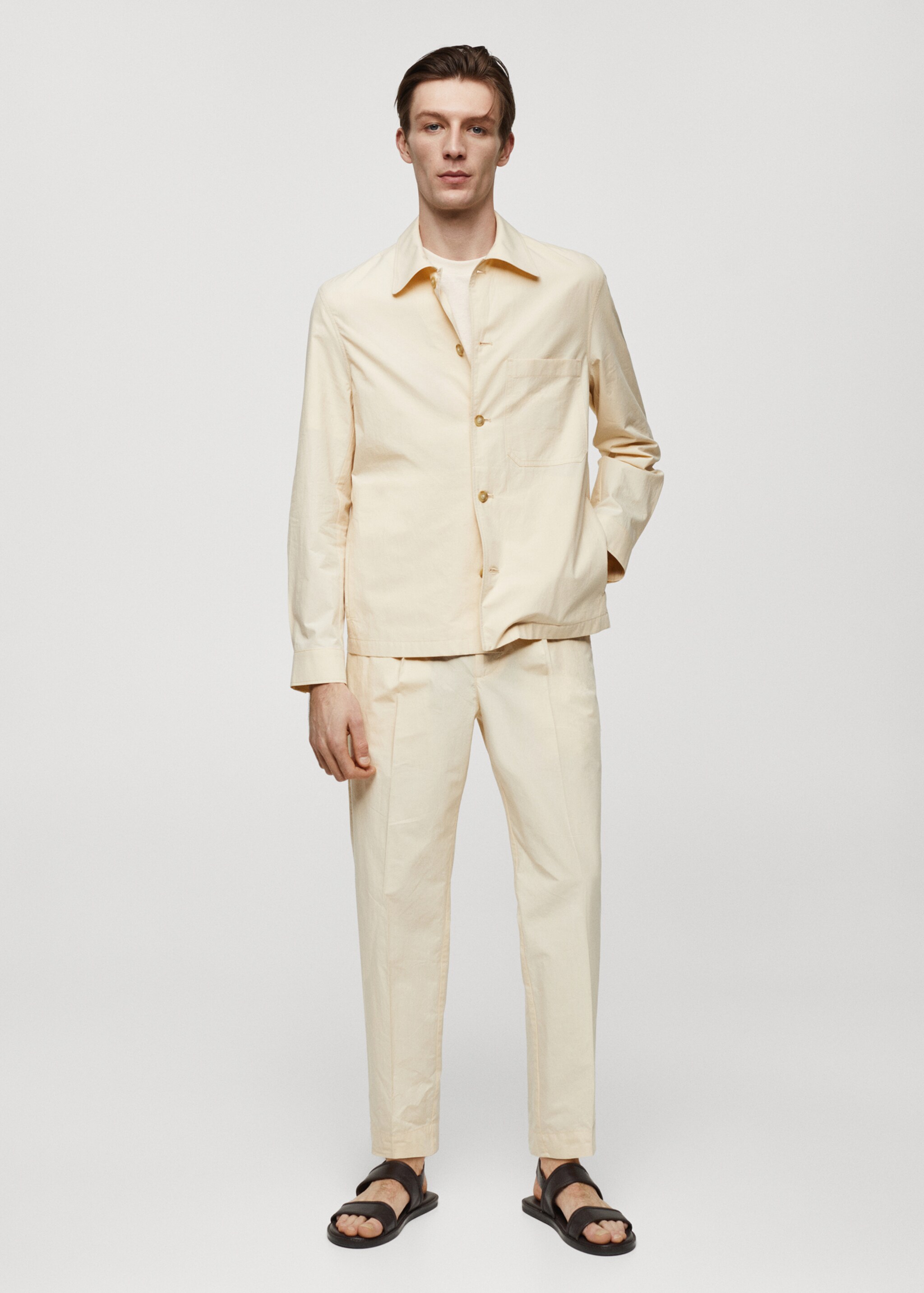 Overshirt aus 100 % Baumwolle mit Tasche - Allgemeine Ansicht