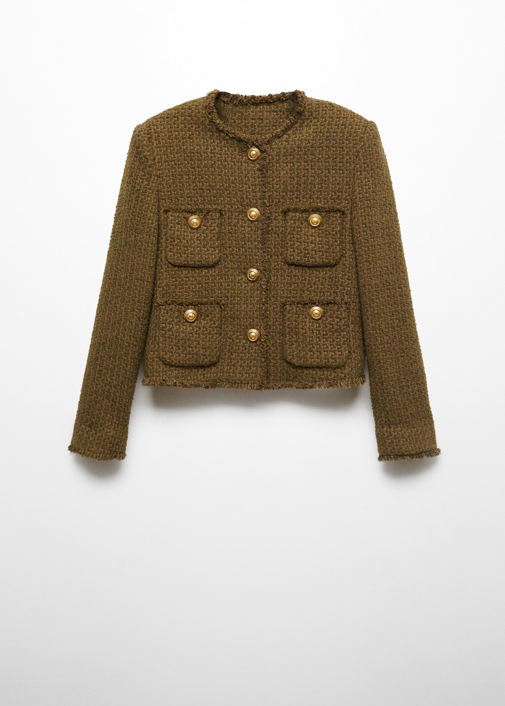 Pocket tweed jacket - Women | MANGO OUTLET USA