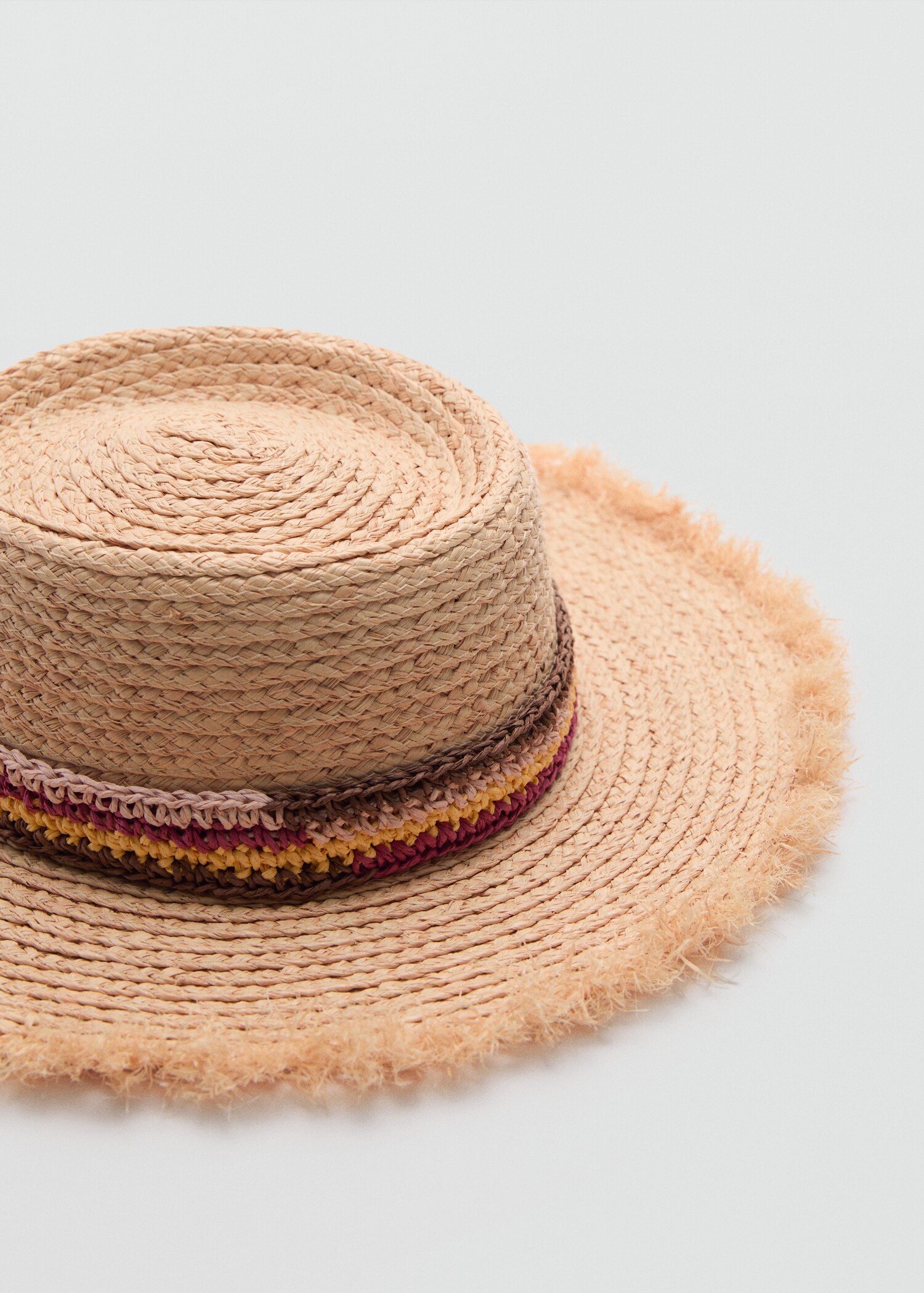 Braided hat with ribbon - Medium plane