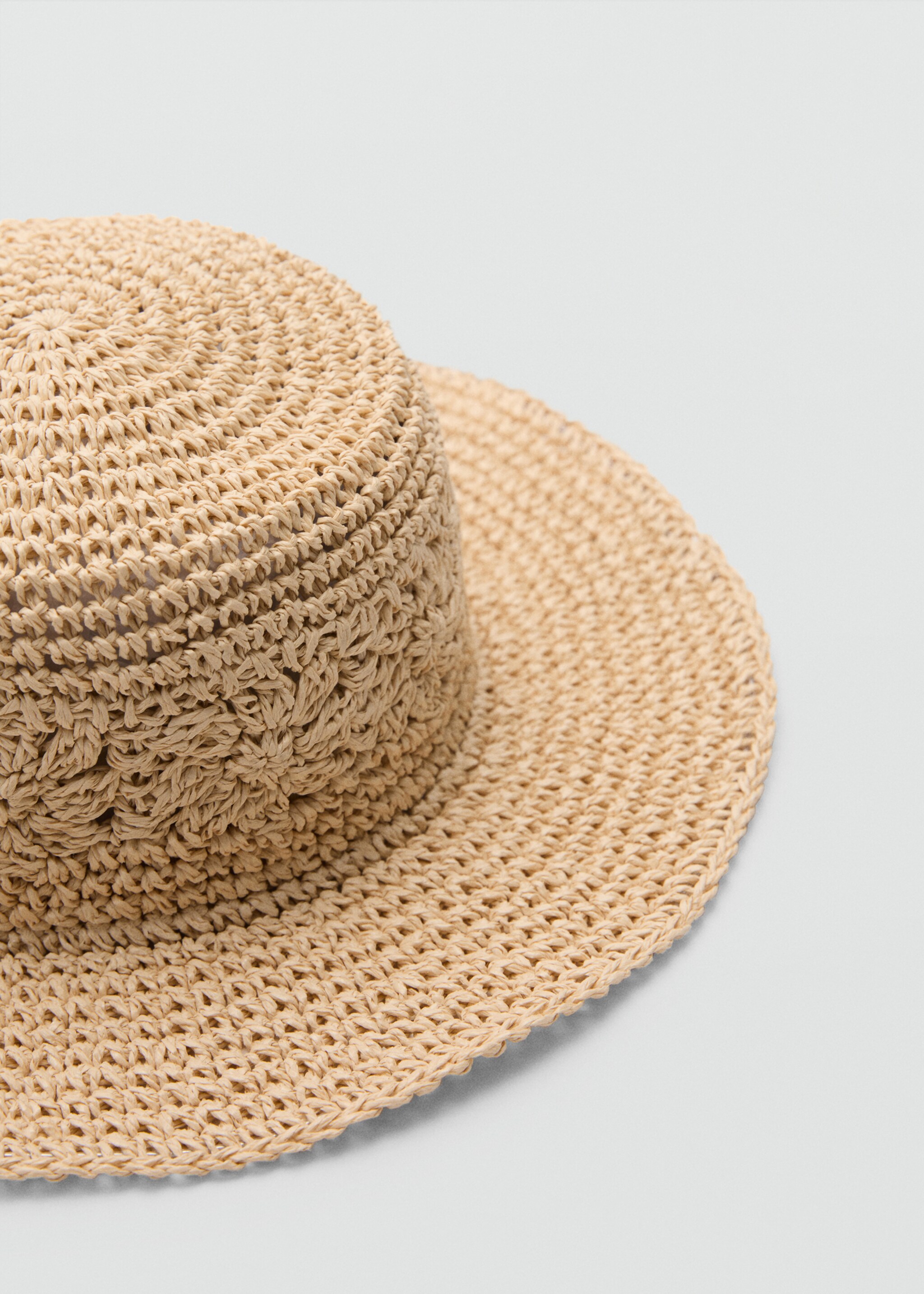 Natural fibre hat - Medium plane, Ecru. Ref: 77000200-00.