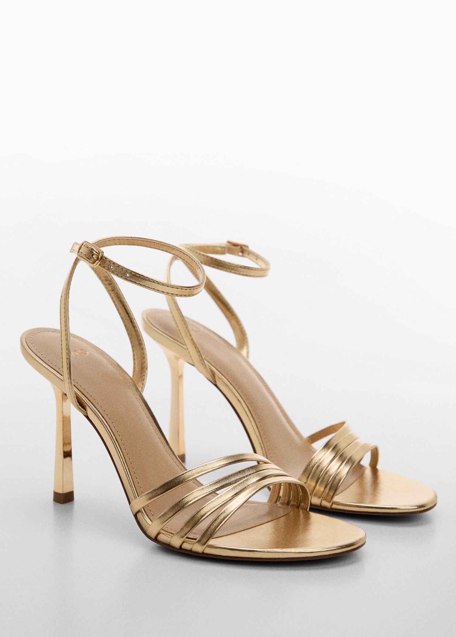 Metallic straps sandals - Medium plane