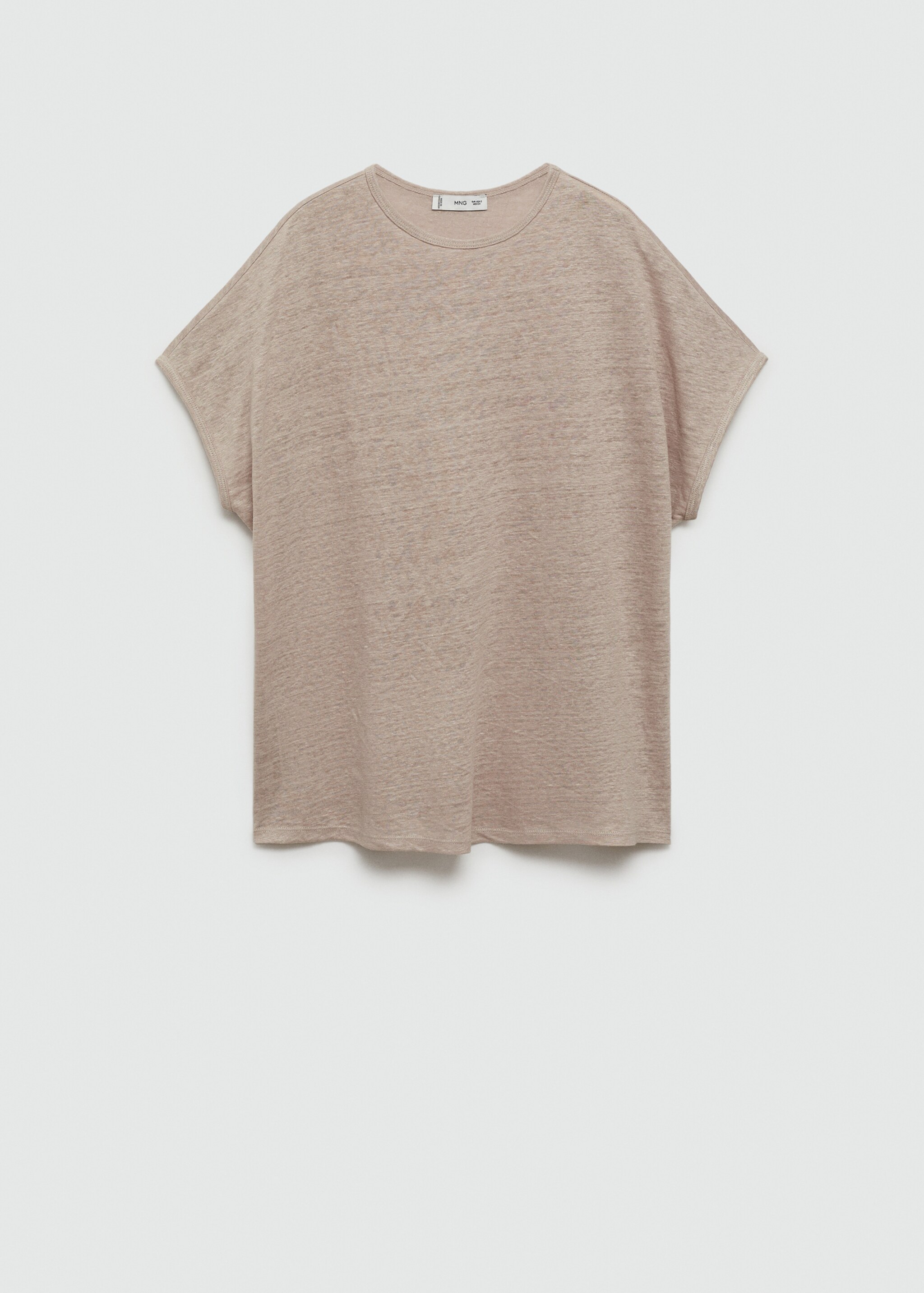 Tricou din in cu mânecă scurtă - Articol fără model