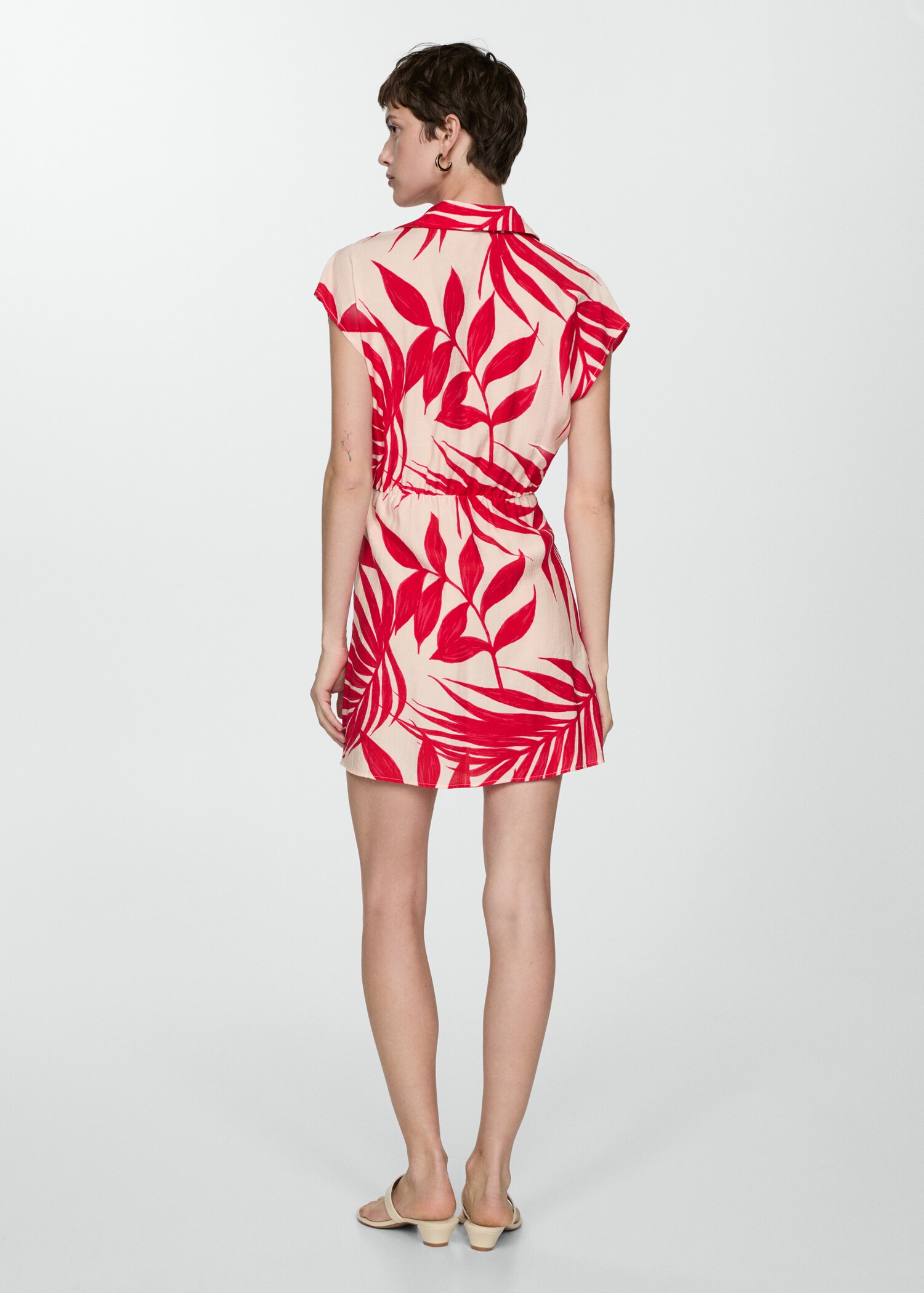 Vestido cruzado estampado - Reverso del artículo