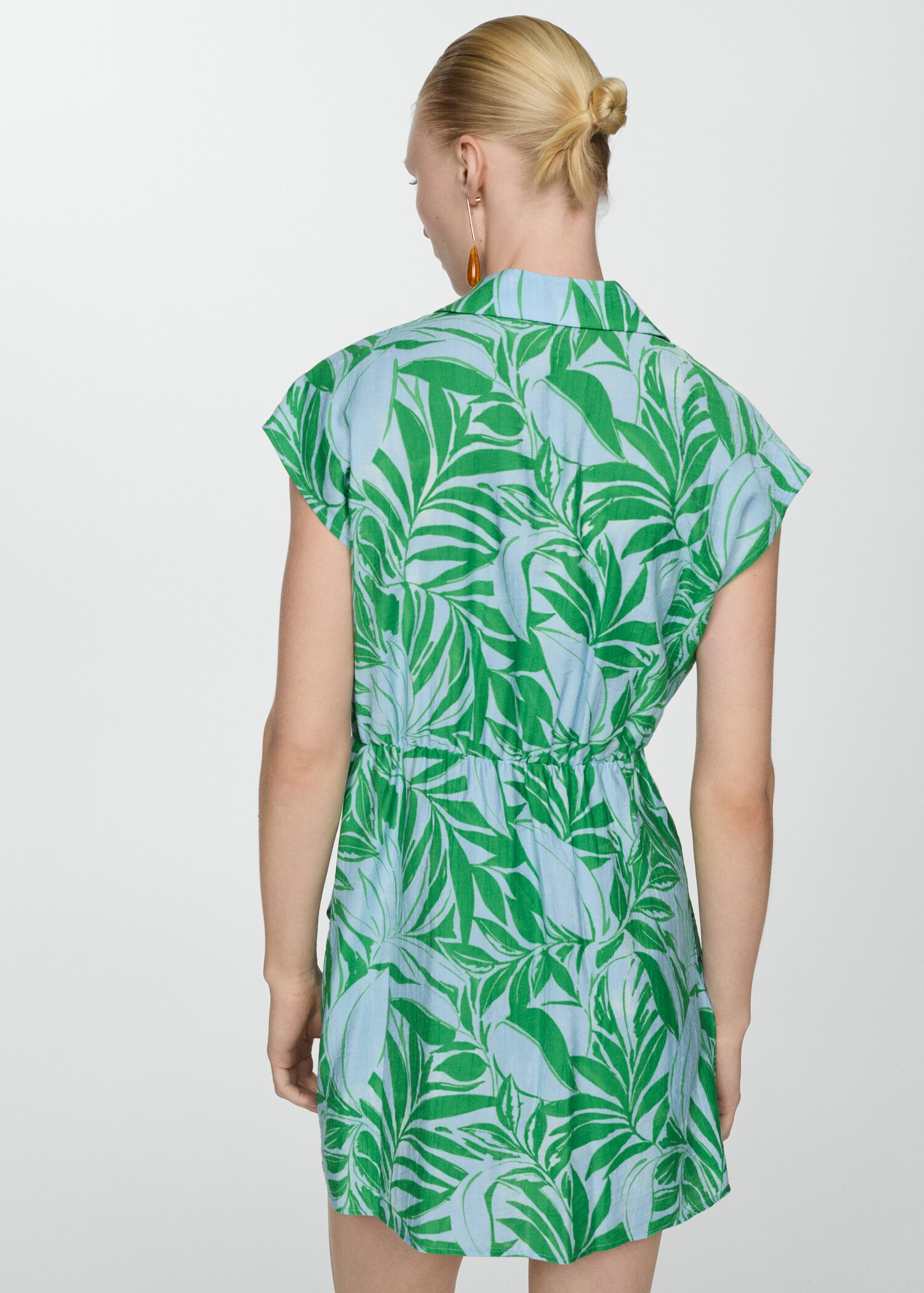 Vestido cruzado estampado - Reverso del artículo