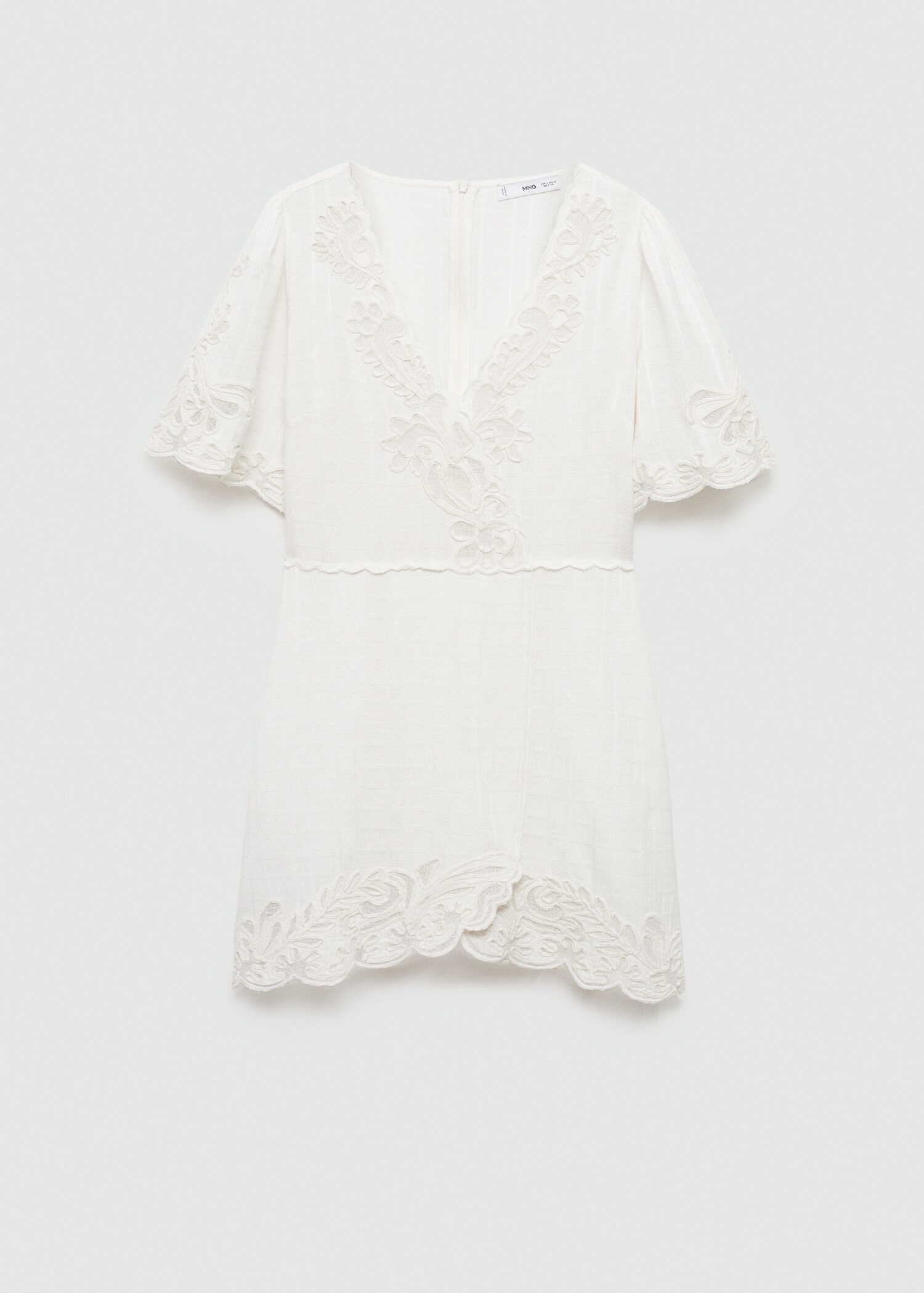 Embroidered short dress - Article without model