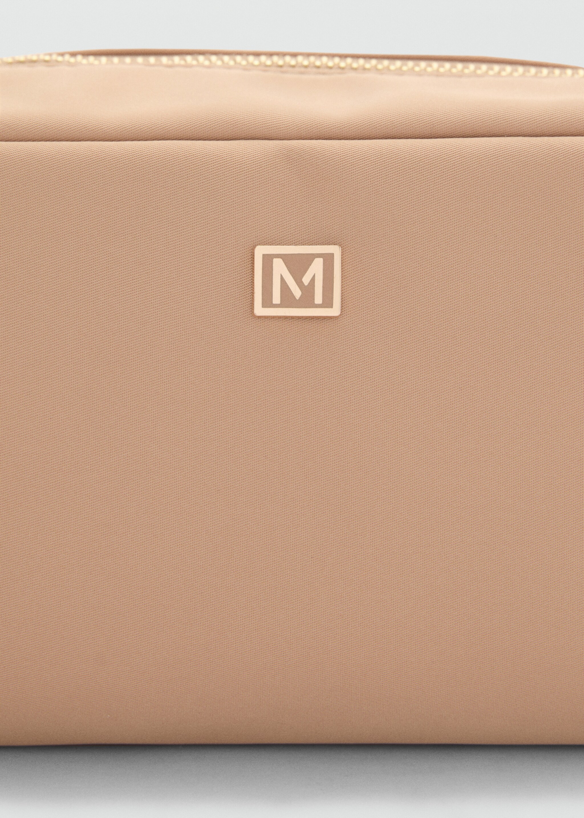 Toaletní taštička na zip s logem - Detail zboží 1, Béžová. Ref: 77000363-00.