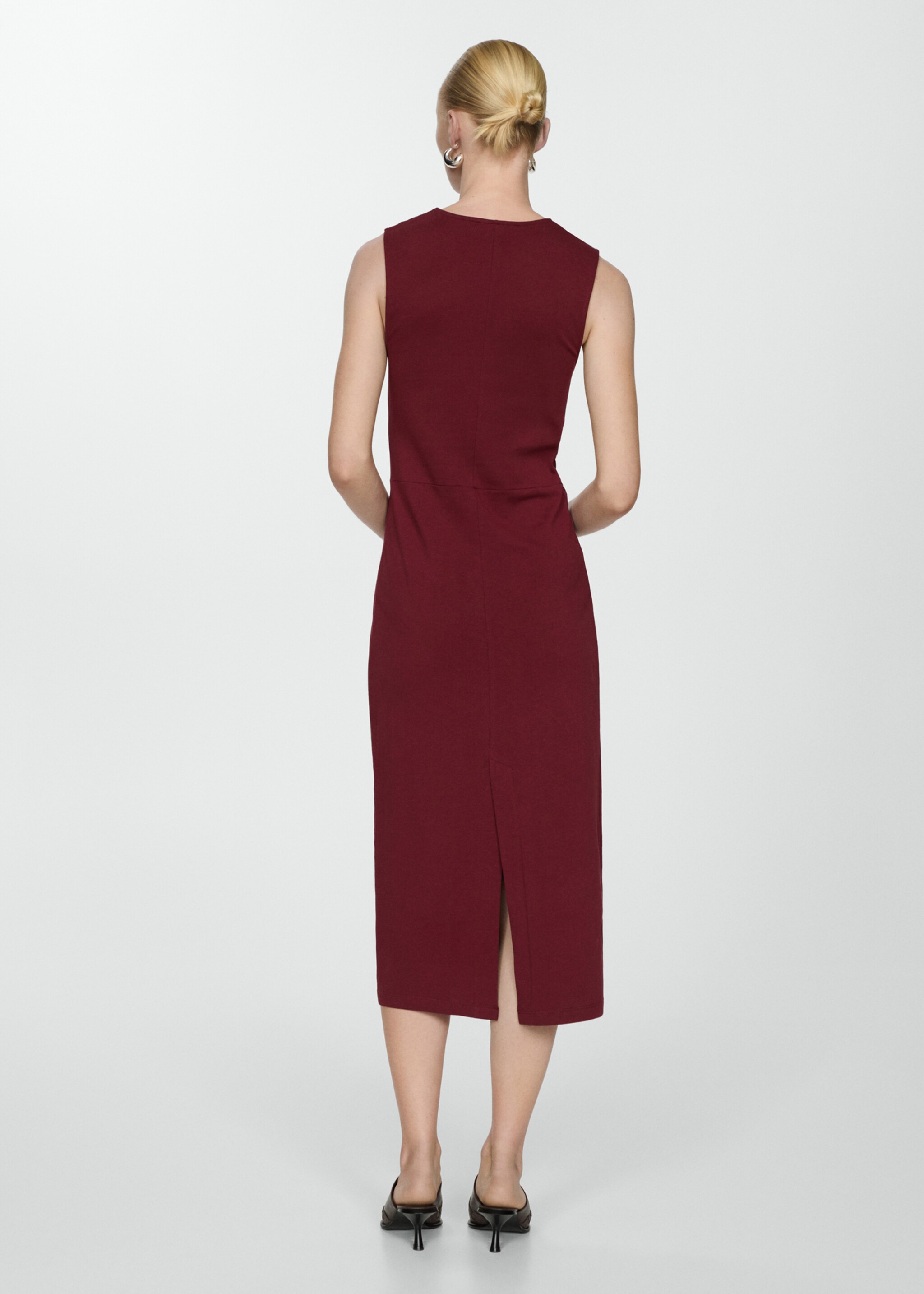 Midi-Kleid mit drapiertem Detail - Rückseite des Artikels