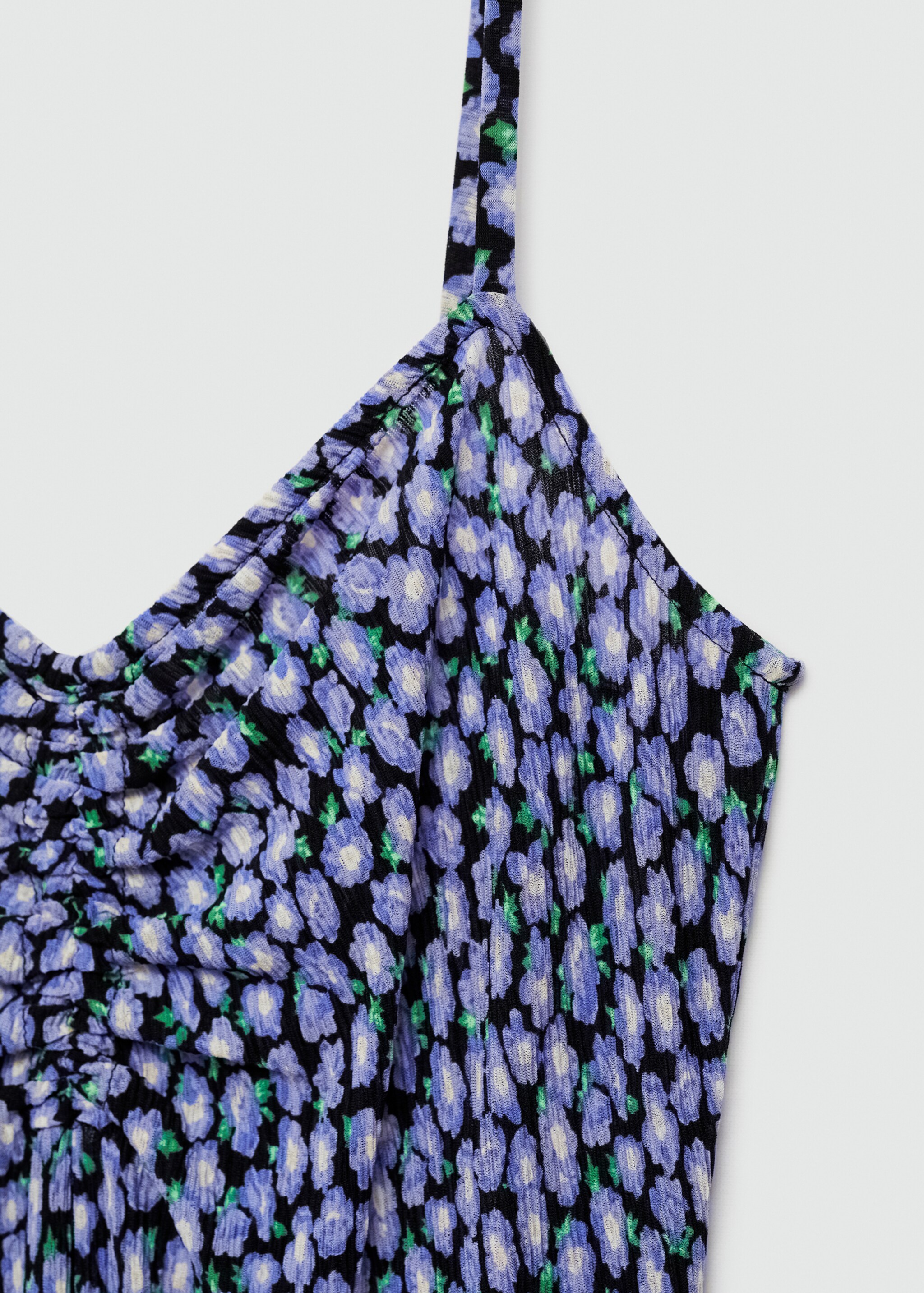 Langes, bedrucktes Kleid - Detail des Artikels 8, Schwarz. Ref: 77000372-00.