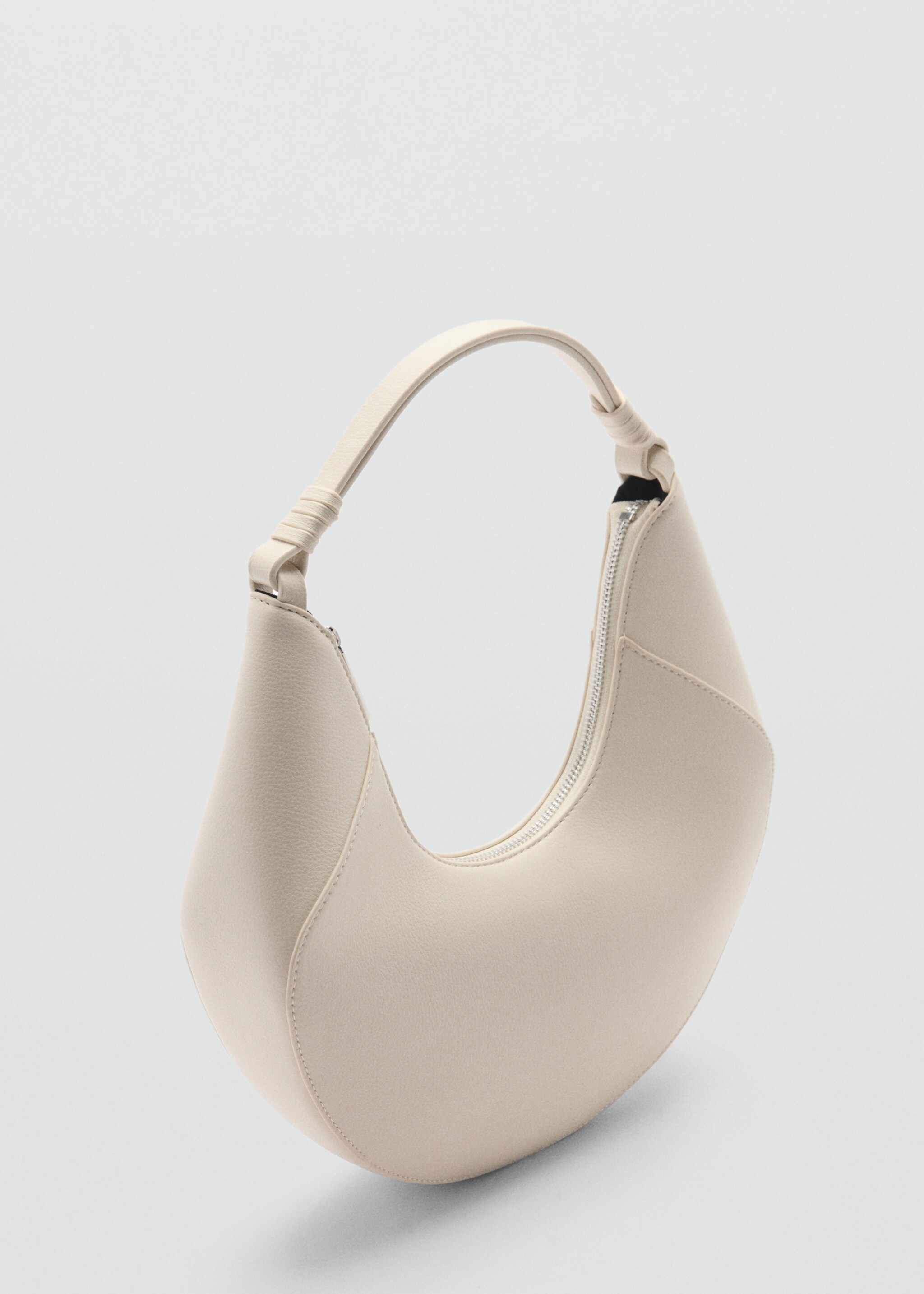Leather-effect shoulder bag - Medium plane, Off White. Ref: 77000374-00.