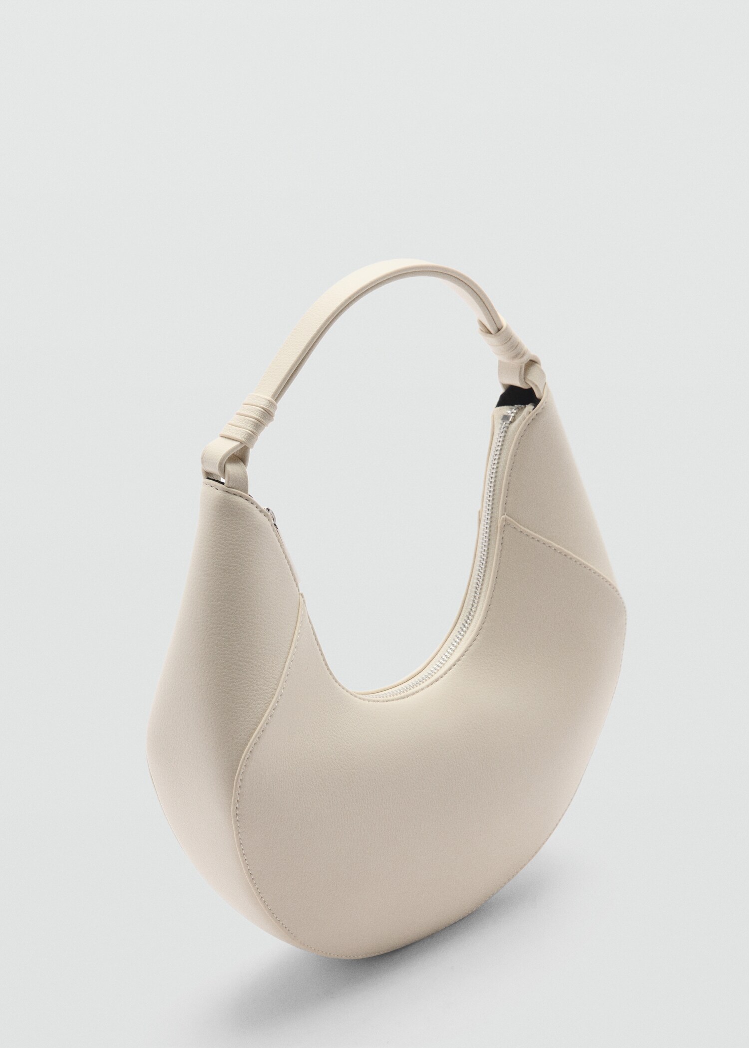 Leather-effect shoulder bag - Medium plane