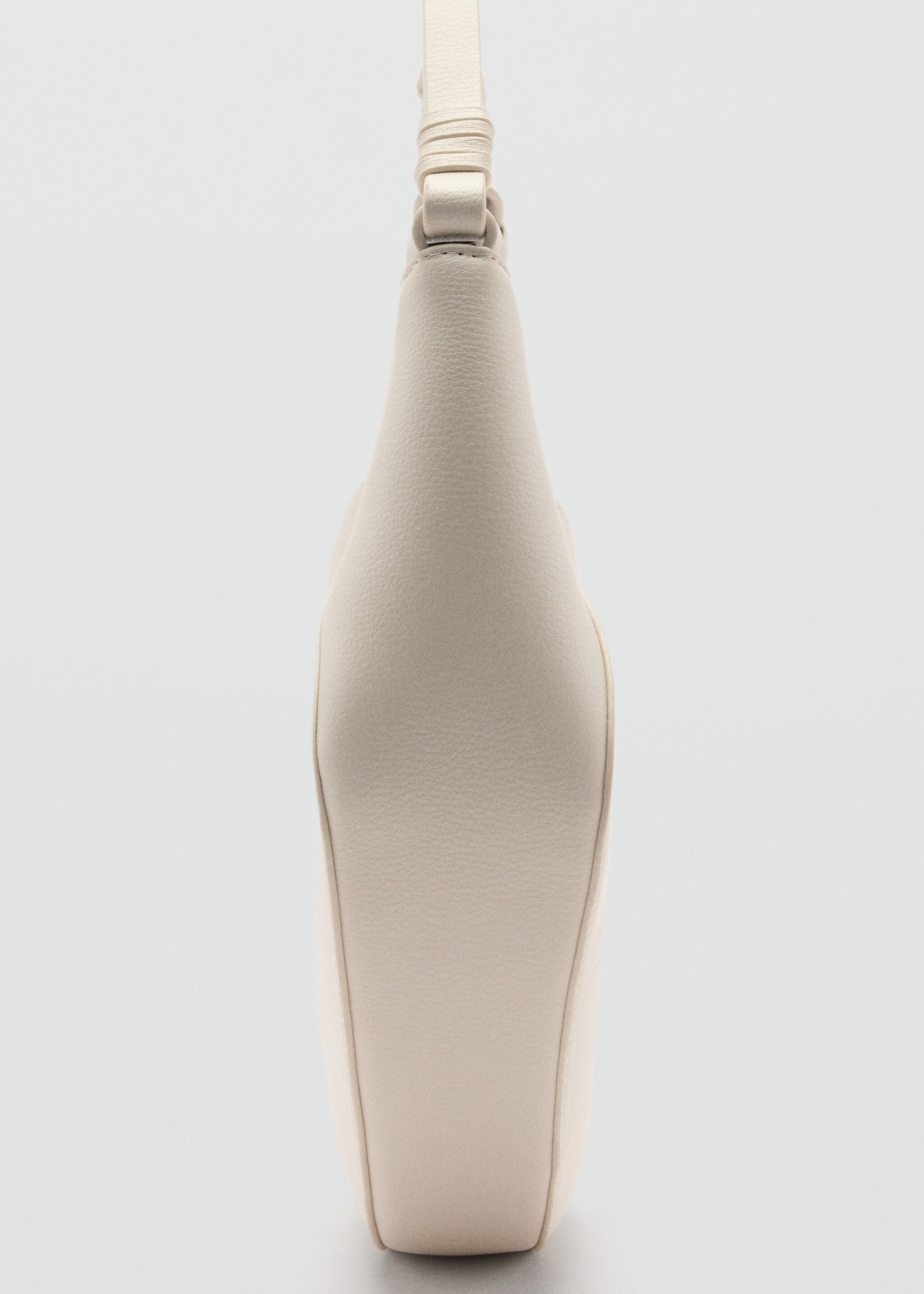 Leather-effect shoulder bag - Details of the article 1, Off White. Ref: 77000374-00.