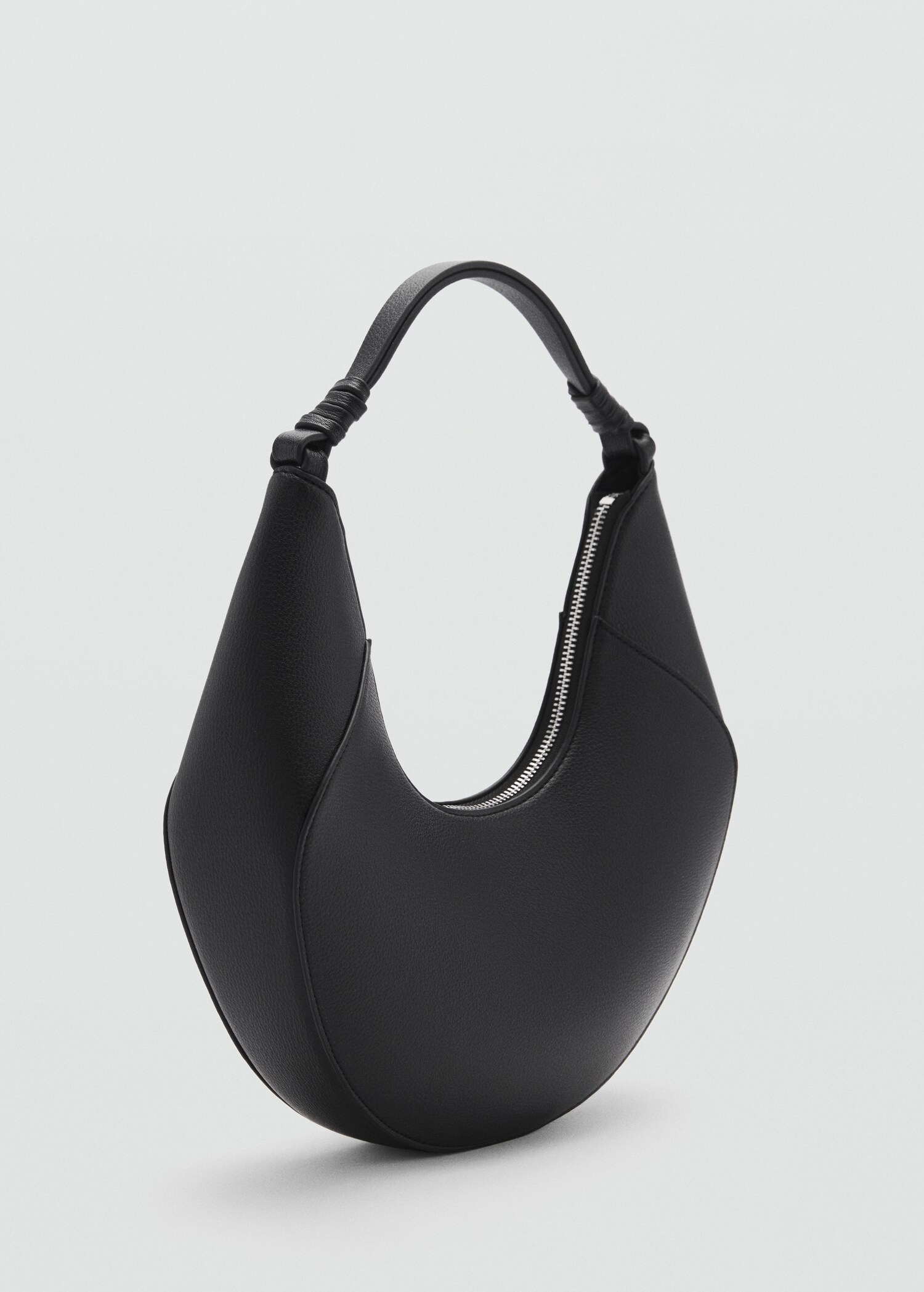 Leather-effect shoulder bag - Medium plane