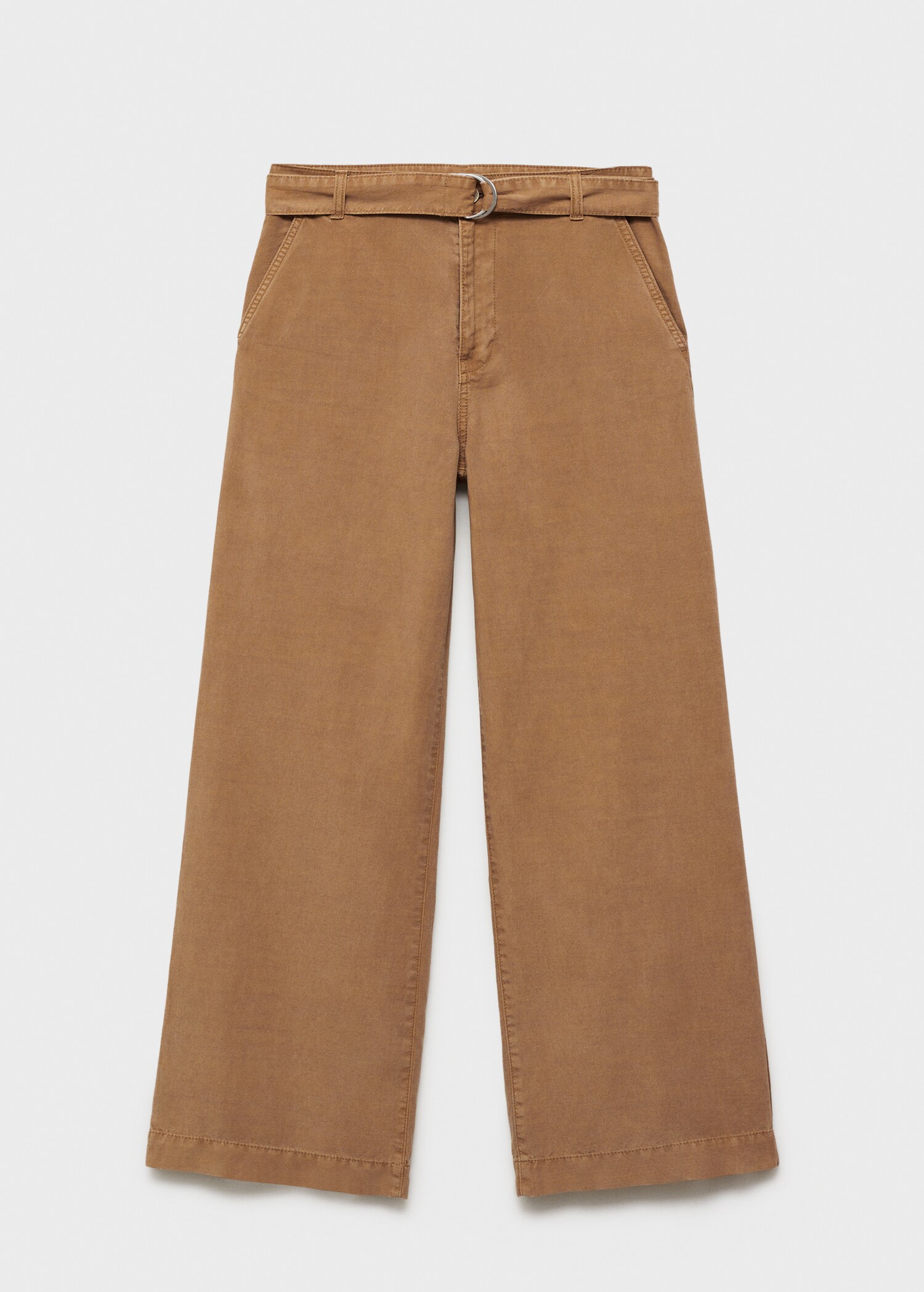 Flowy wideleg trousers with belt - Article without model
