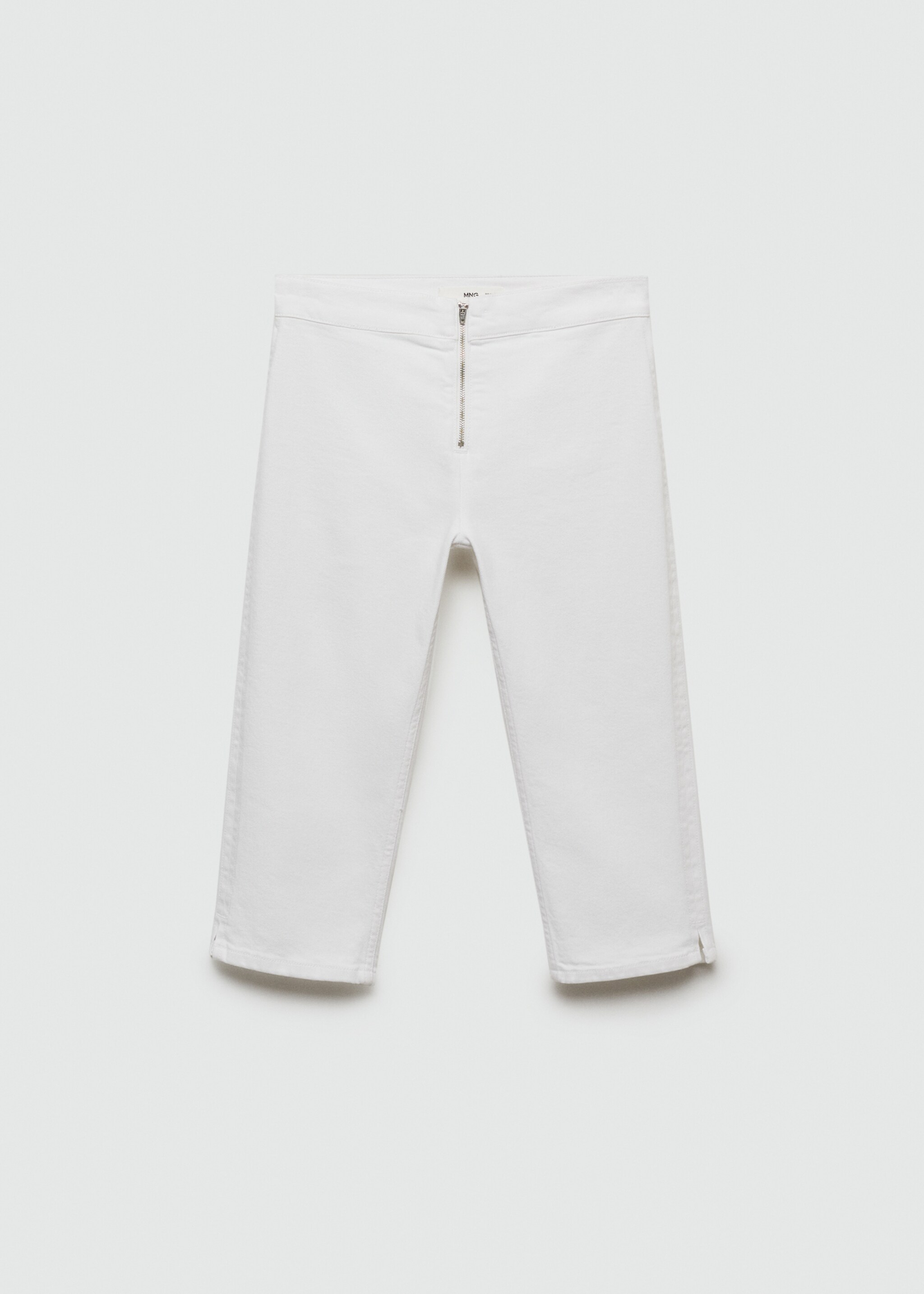 Slim-fit capri jeans with zip - Article without model