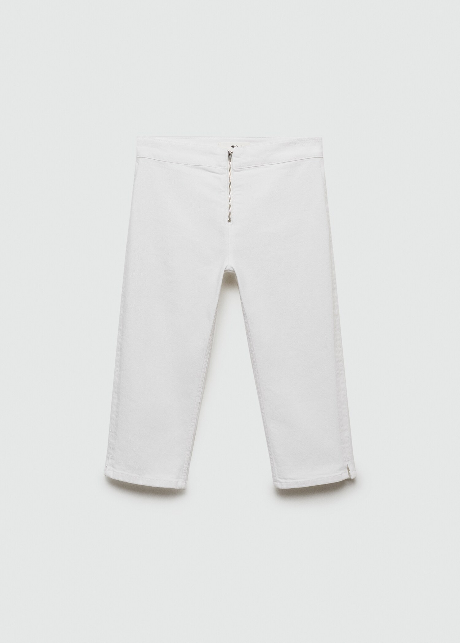Slim-fit capri jeans with zip - Article without model