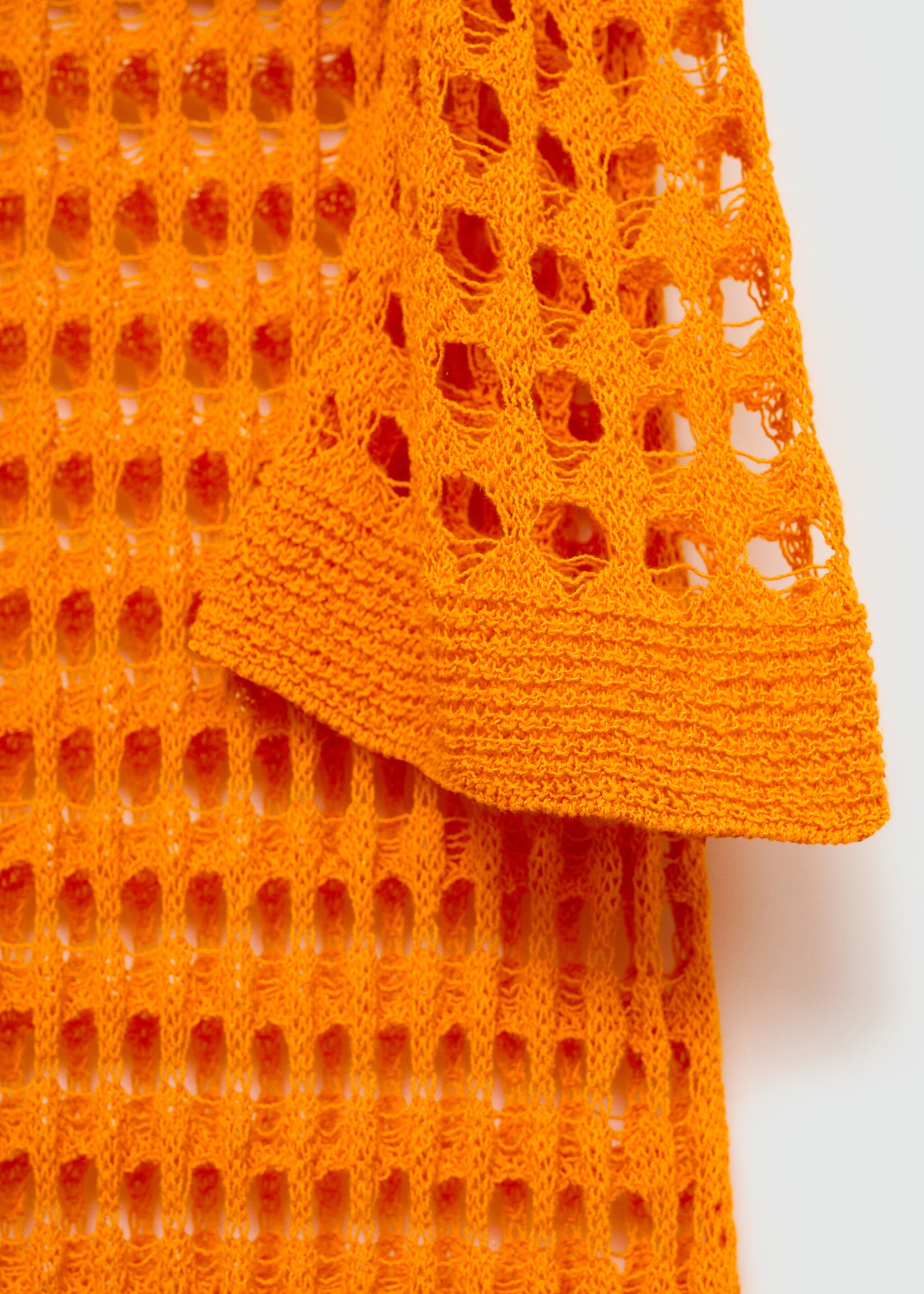 Long openwork knitted dress - Details of the article 0