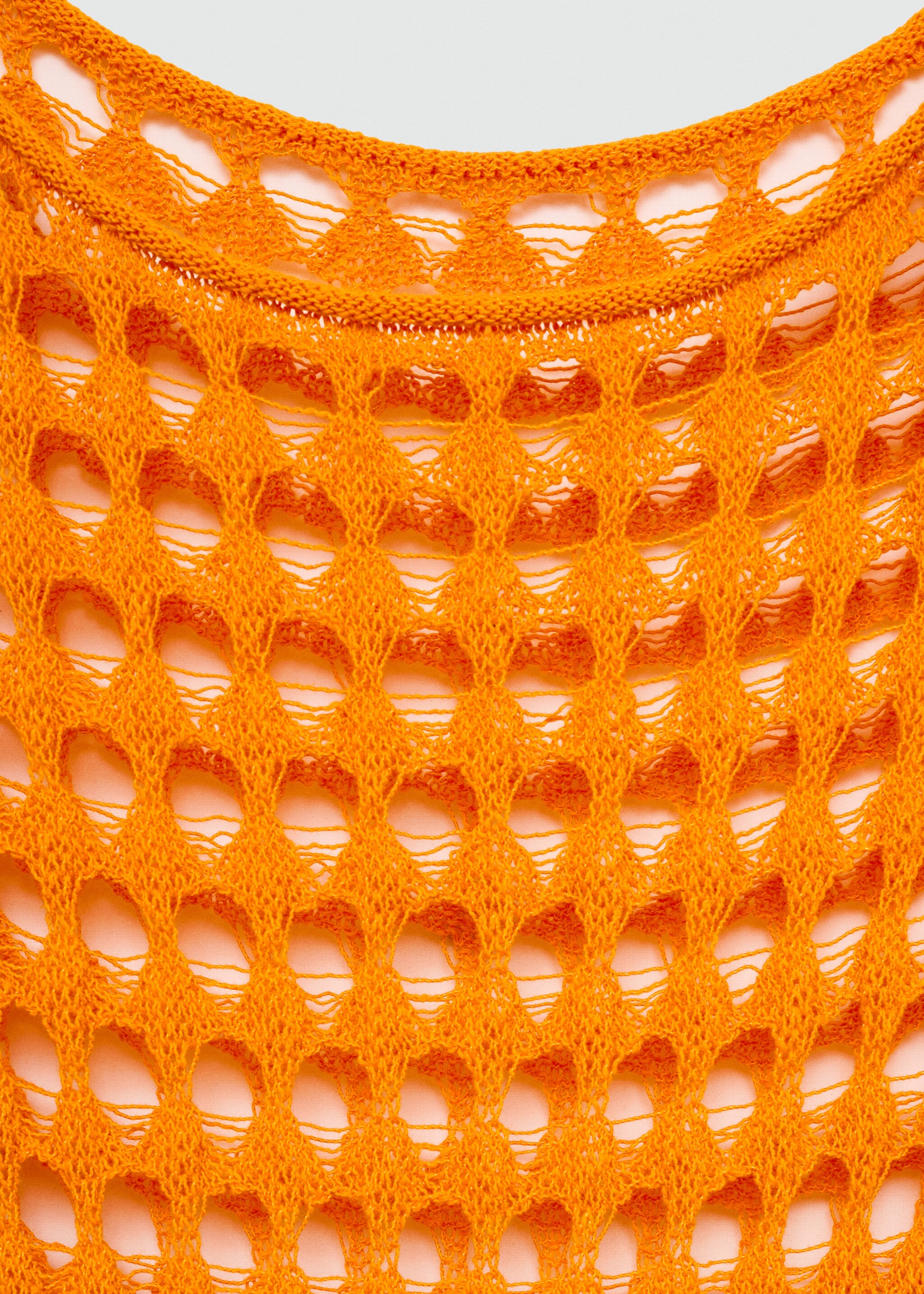 Long openwork knitted dress - Details of the article 8