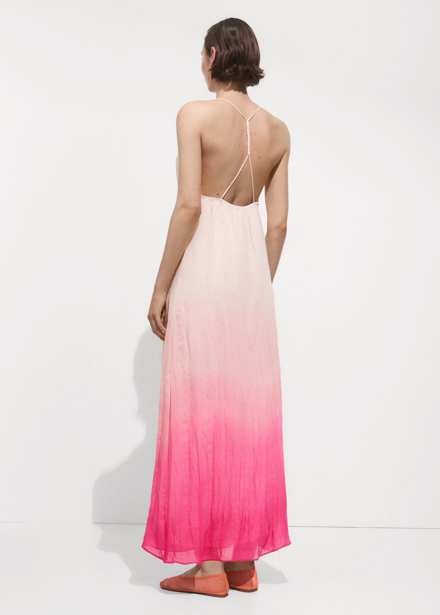 Gemustertes Lyocell-Kleid - Rückseite des Artikels