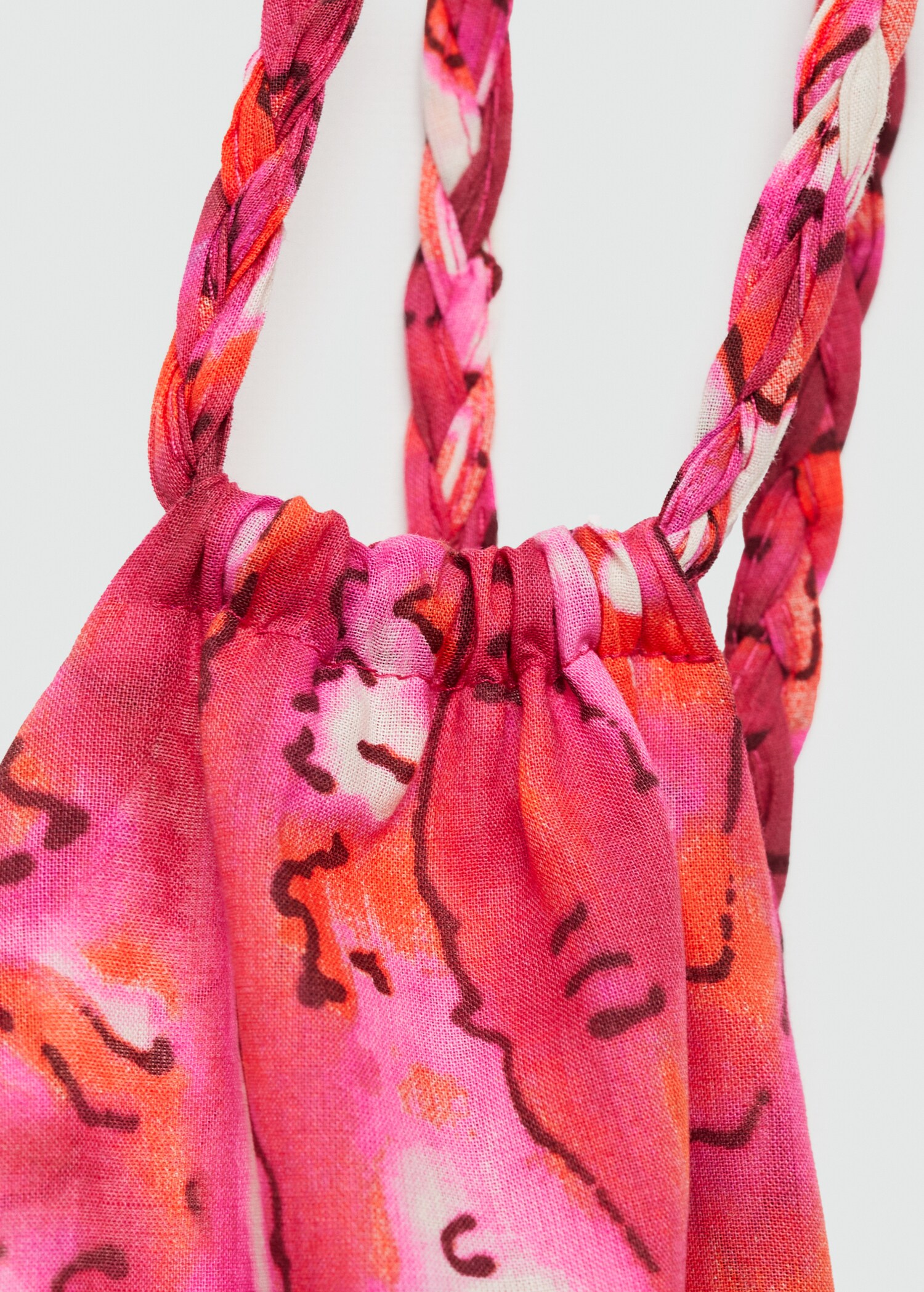 Printed dress with double straps - Details of the article 0