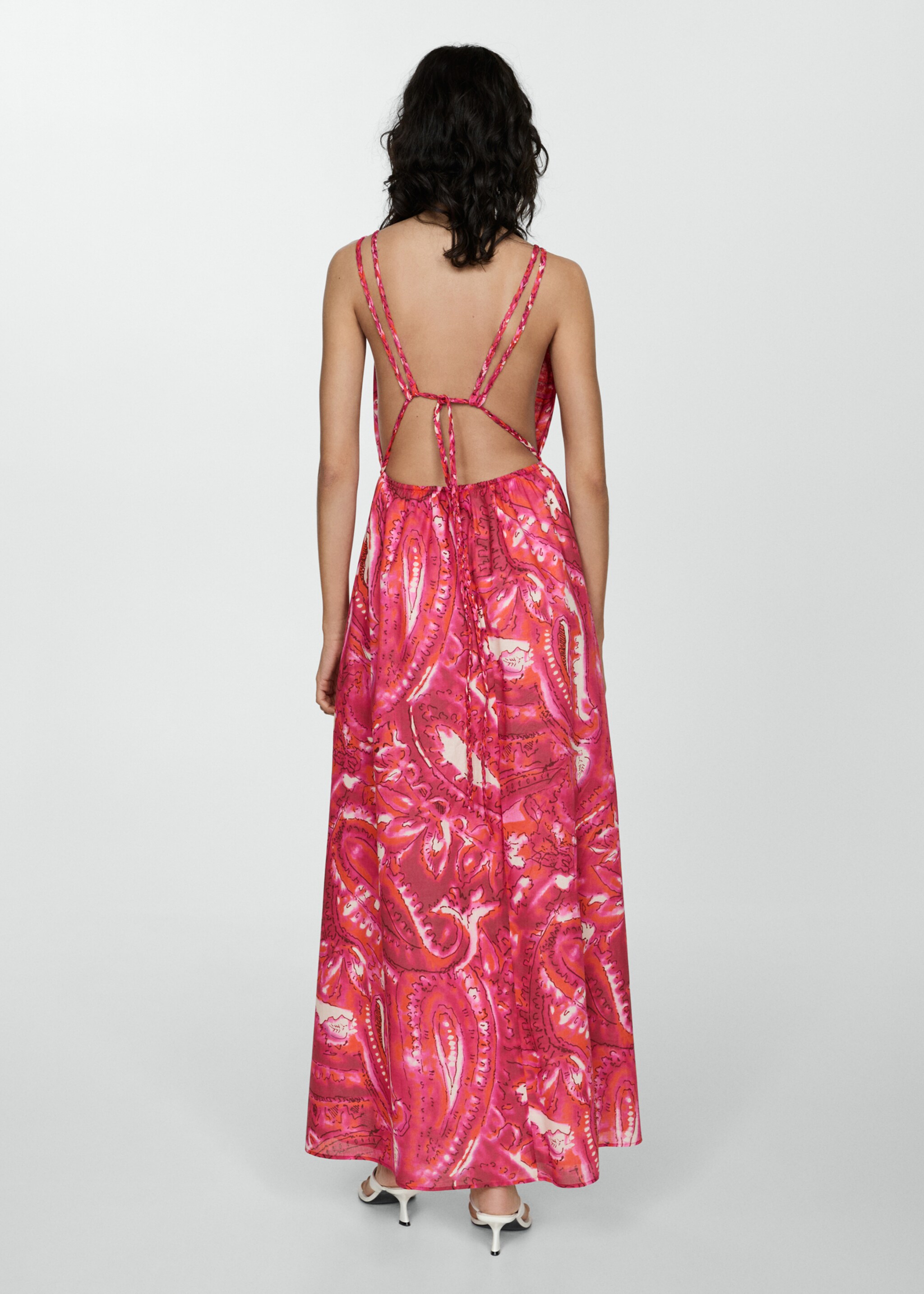 Printed dress with double straps - Reverse of the article
