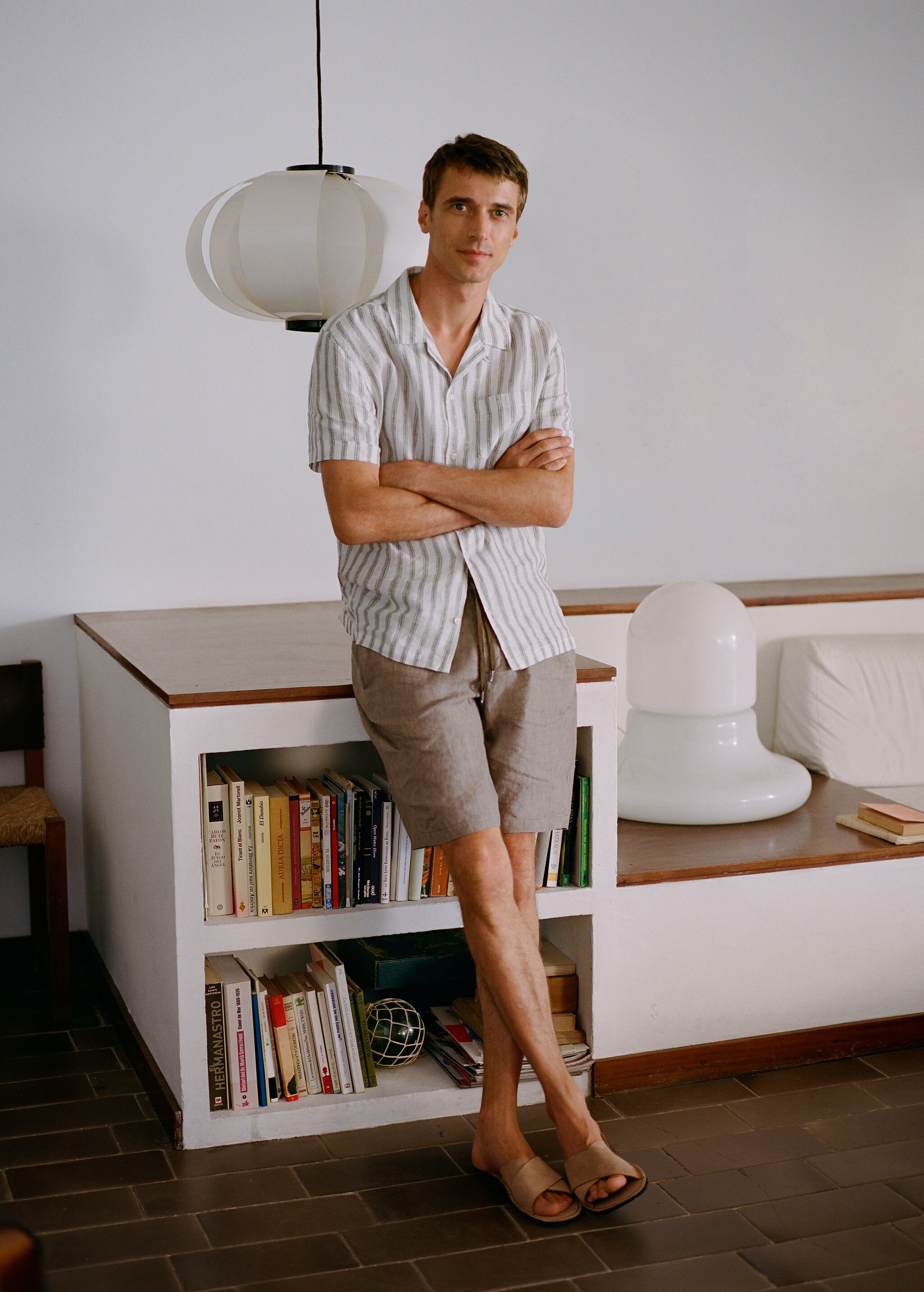 Camisa regular fit 100% lino rayas - Detalle del artículo 5