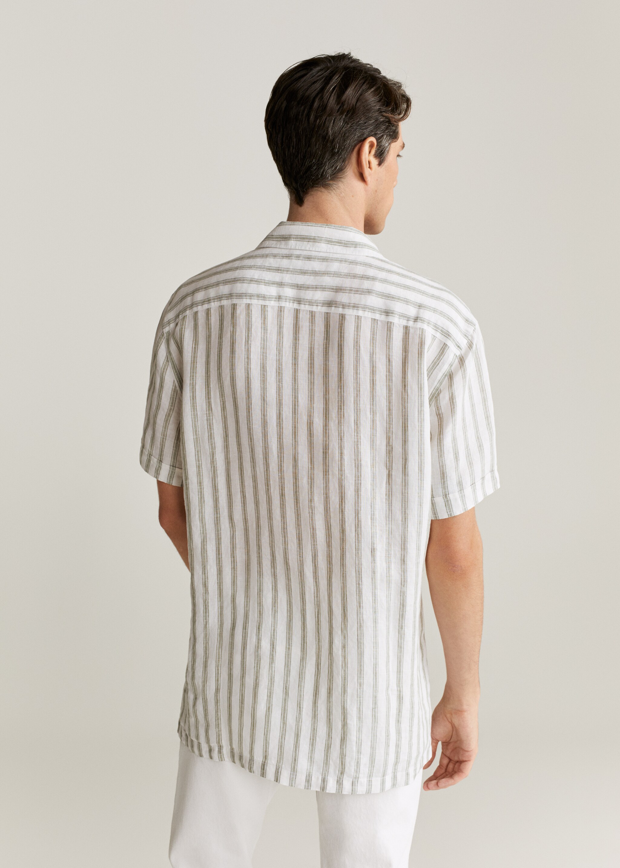 Camisa regular fit 100% lino rayas - Reverso del artículo