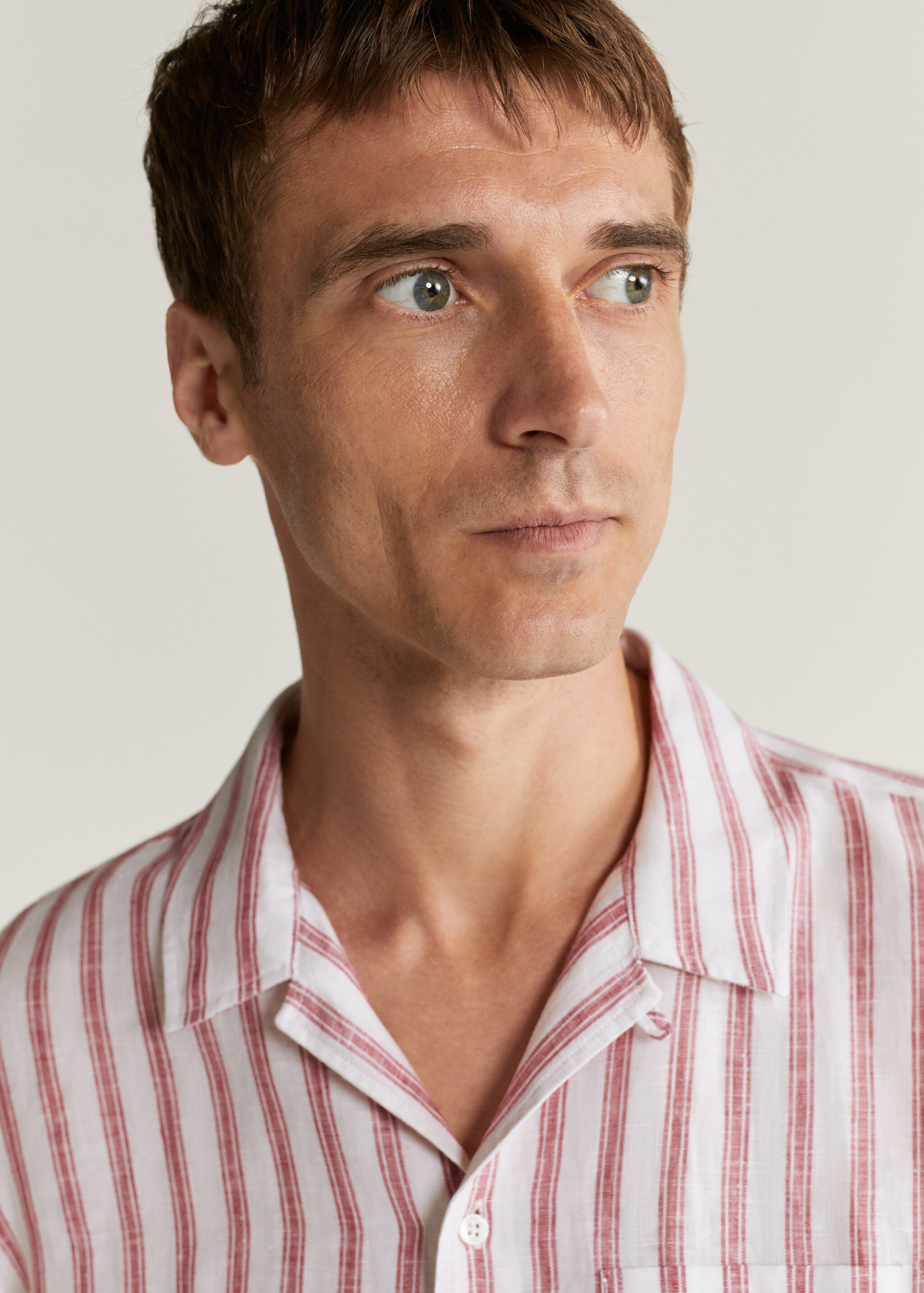 Camisa regular fit 100% lino rayas - Detalle del artículo 2