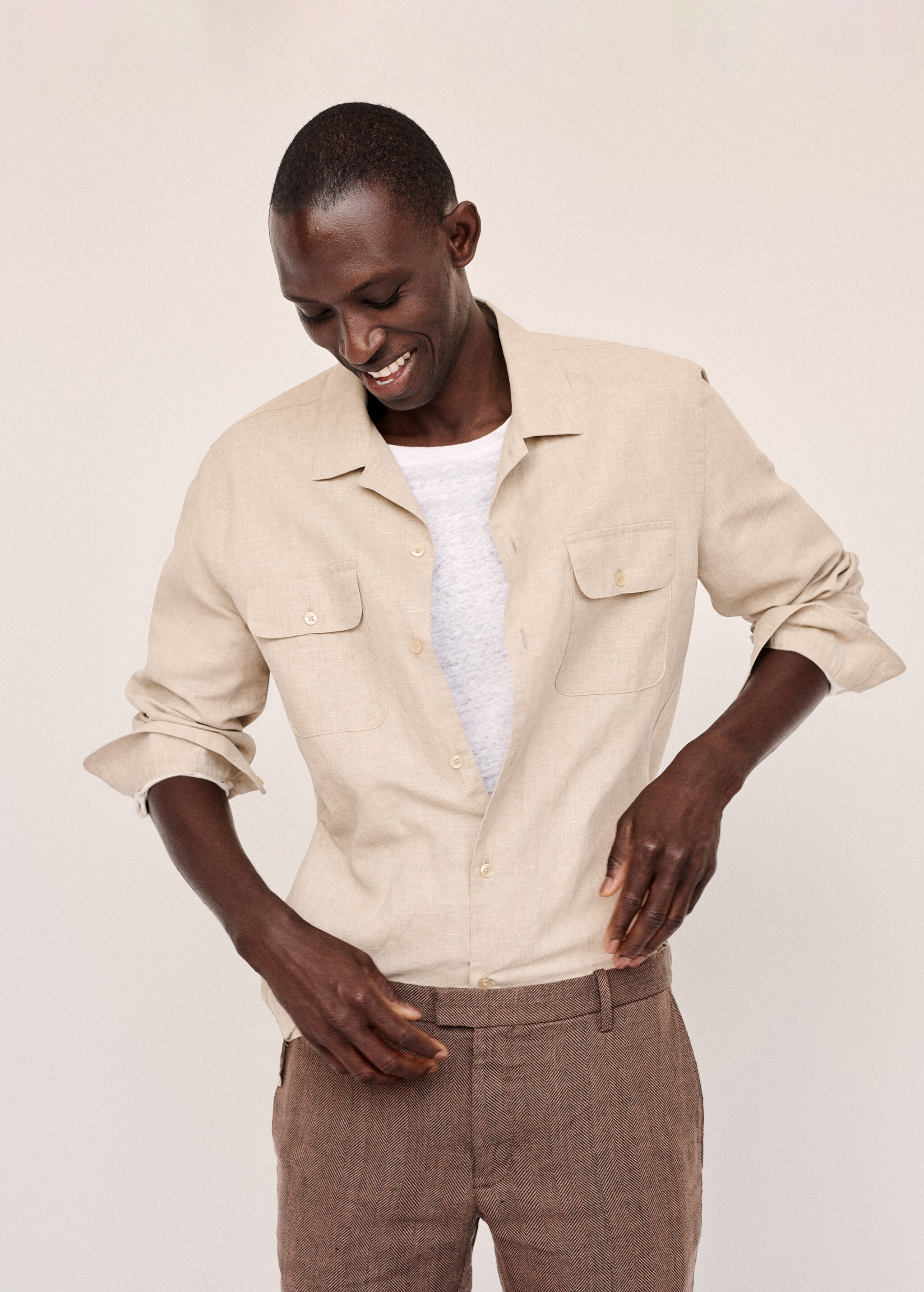 Sobrecamisa regular fit lino algodón - Detalle del artículo 5