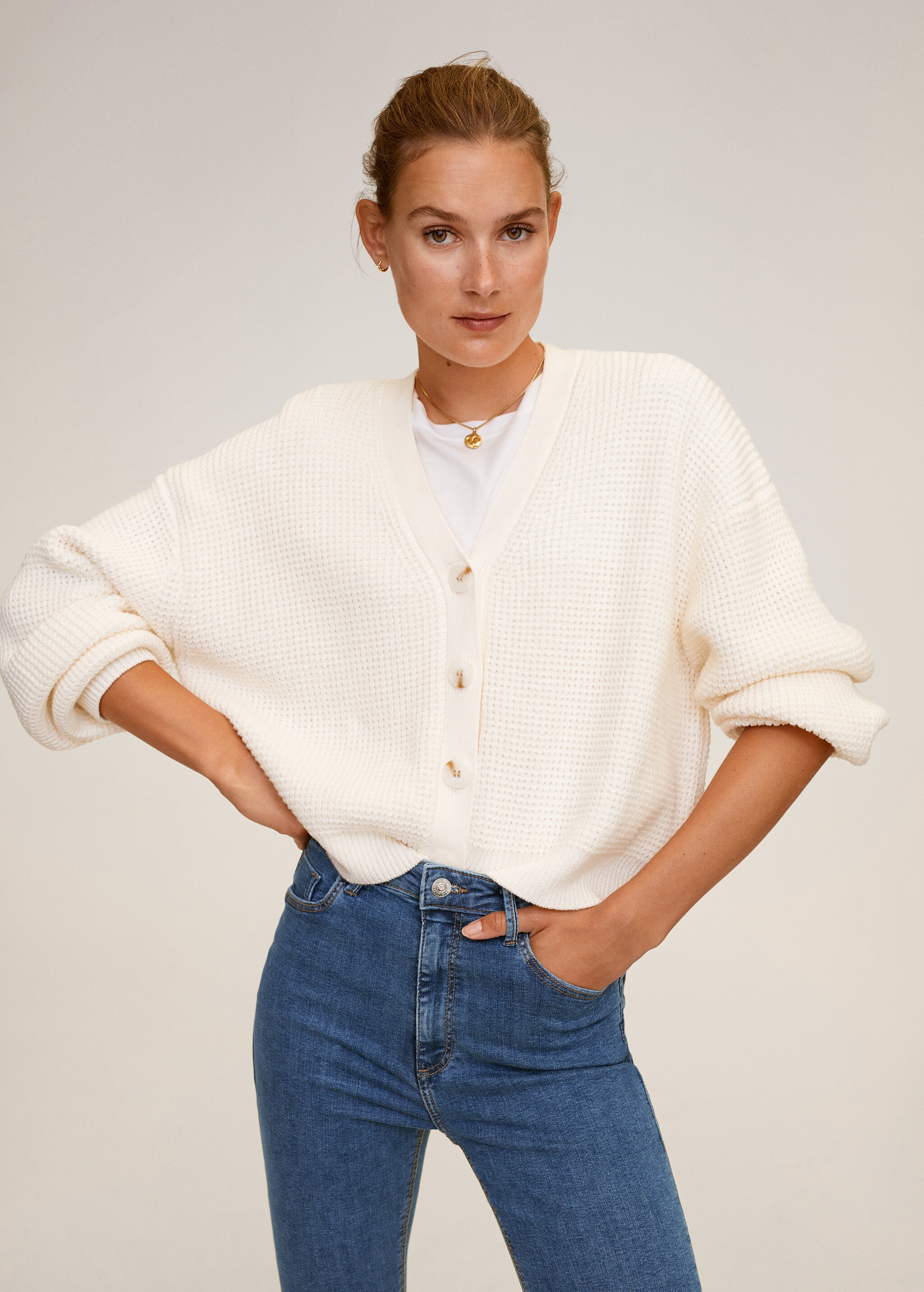 Jeans skinny tiro alto Noa - Plano medio