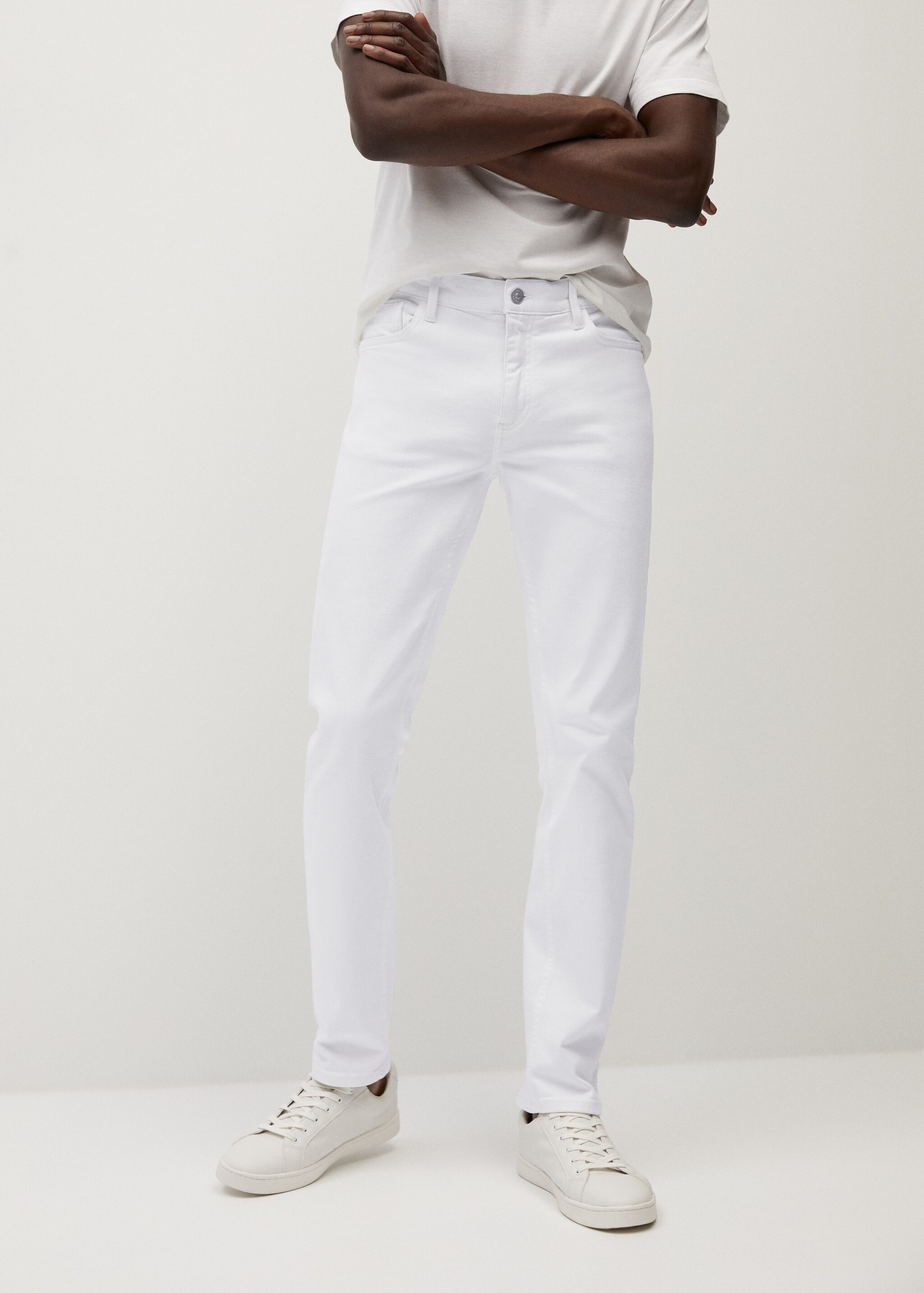 Jeans Jan slim fit blancos - Plano medio