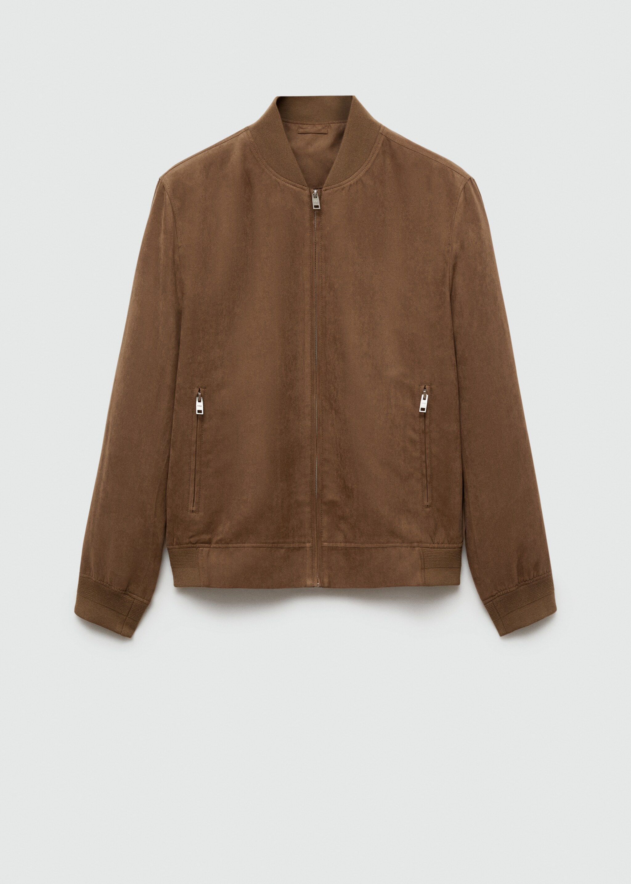 Cazadora bomber efecto ante - Artículo sin modelo, Beige. Ref: 77000571-00.