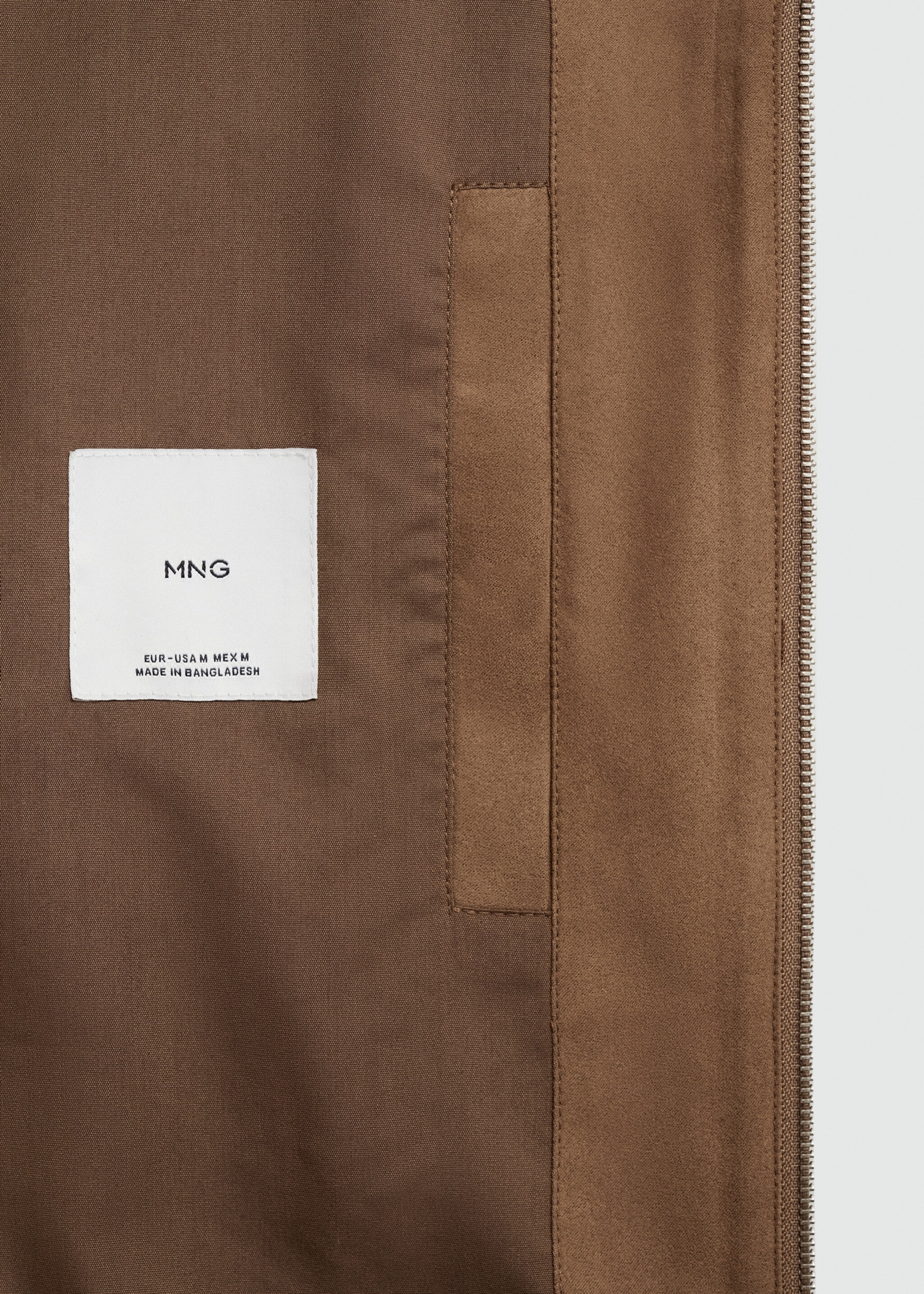 Cazadora bomber efecto ante - Detalle del artículo 8, Beige. Ref: 77000571-00.