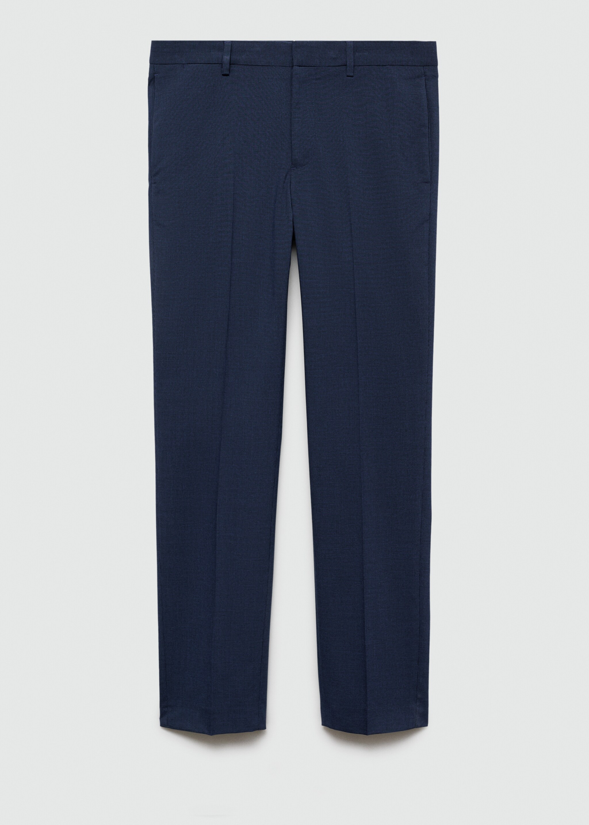 Stretch fabric super slim-fit suit trousers - Article without model, Ink Blue. Ref: 77000577-00.
