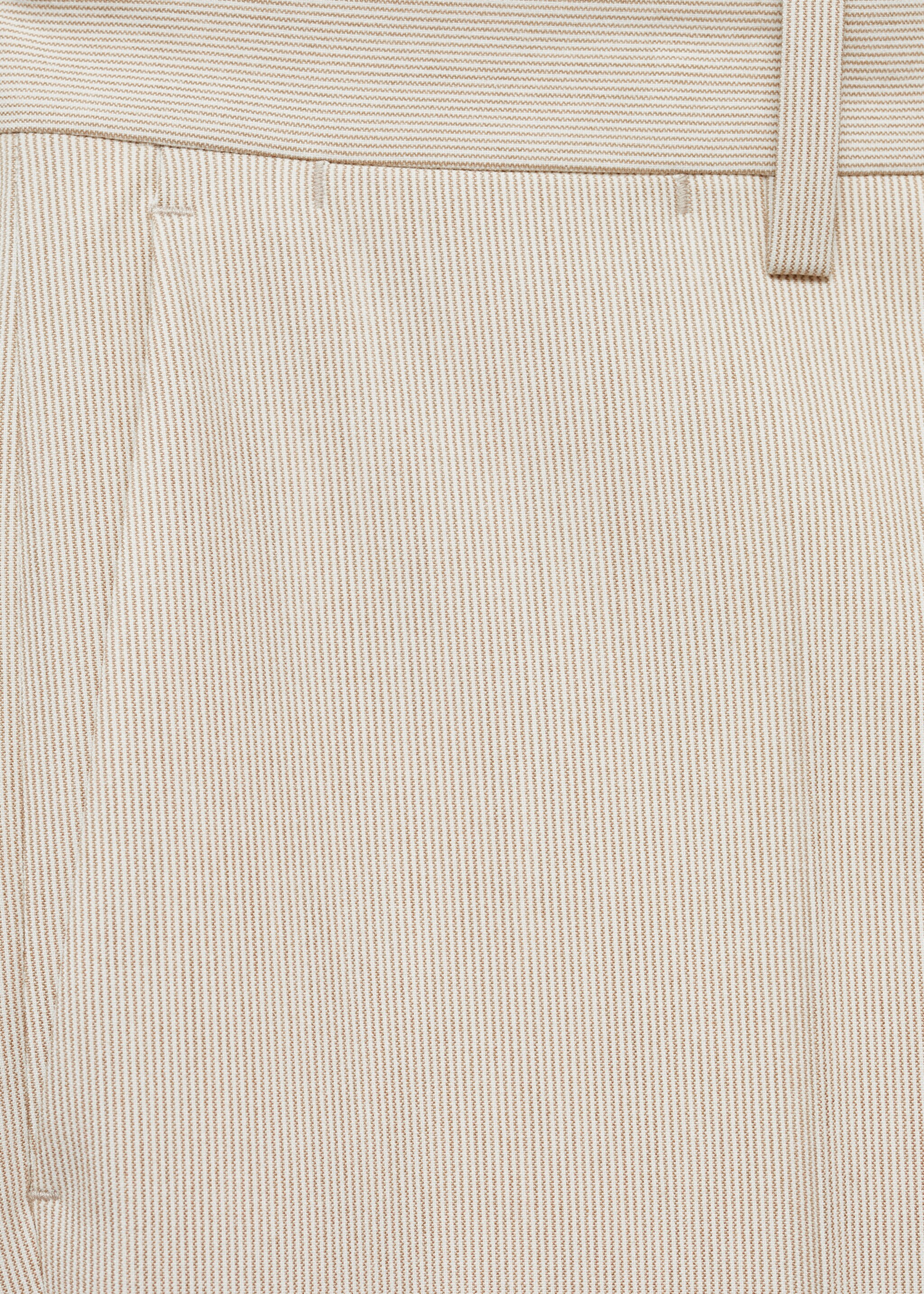 Stretch-fabric slim-fit suit trousers - Details of the article 0, Beige. Ref: 77000579-00.