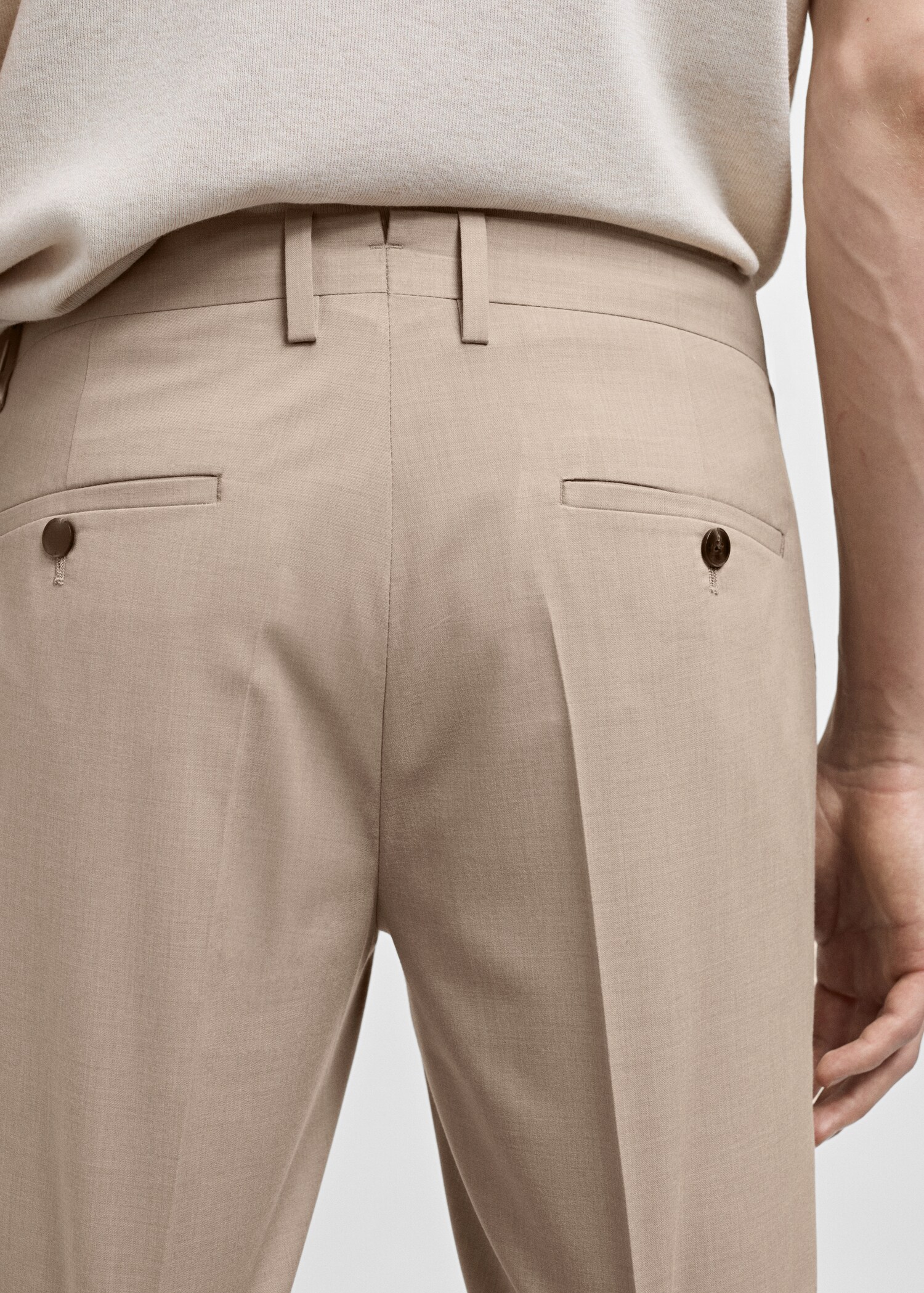 Stretch fabric super slim-fit suit trousers - Details of the article 6