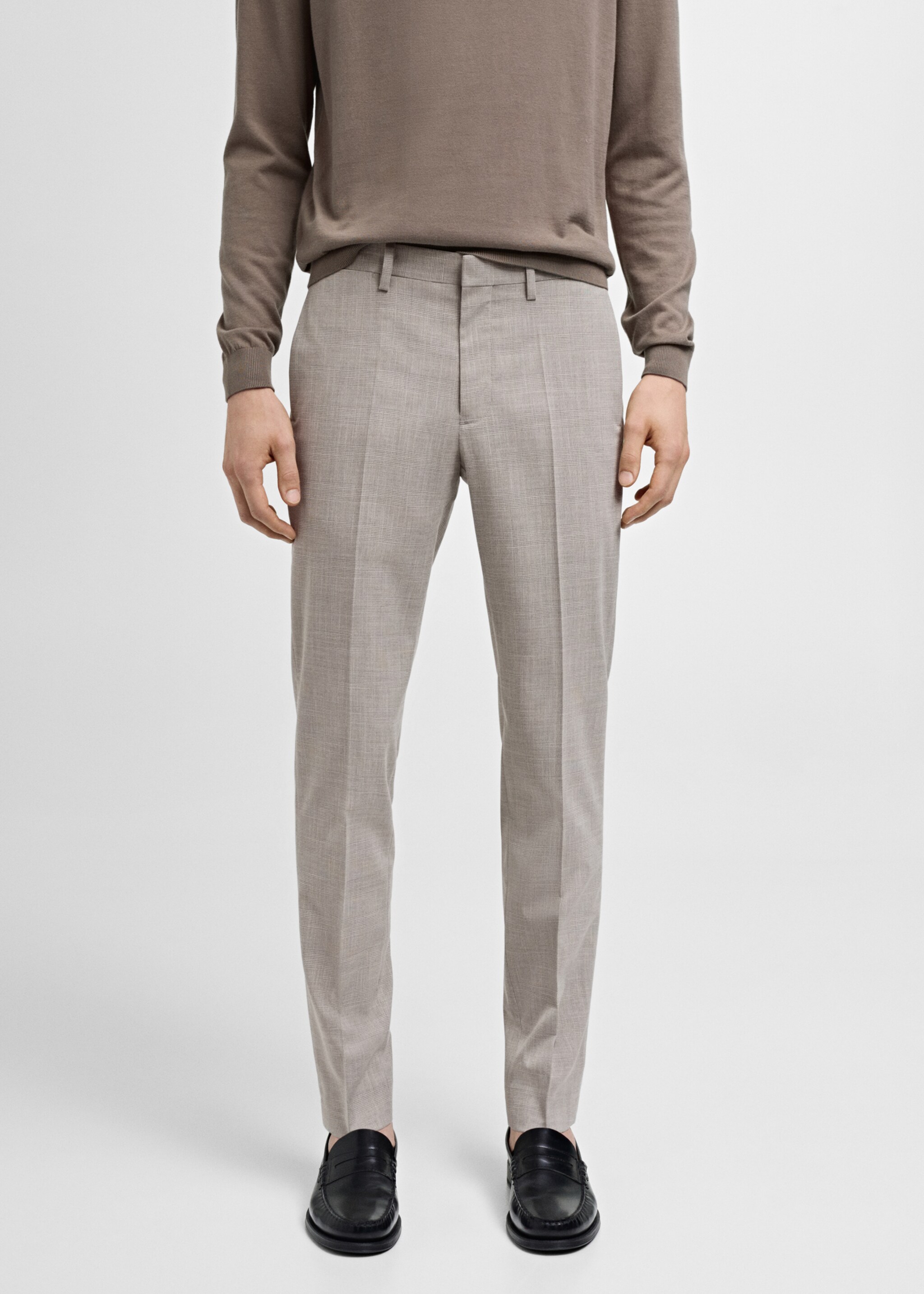 Pantaloni de costum Paris super slim fit - Plan mediu, Gri deschis. Ref: 77000581-00.