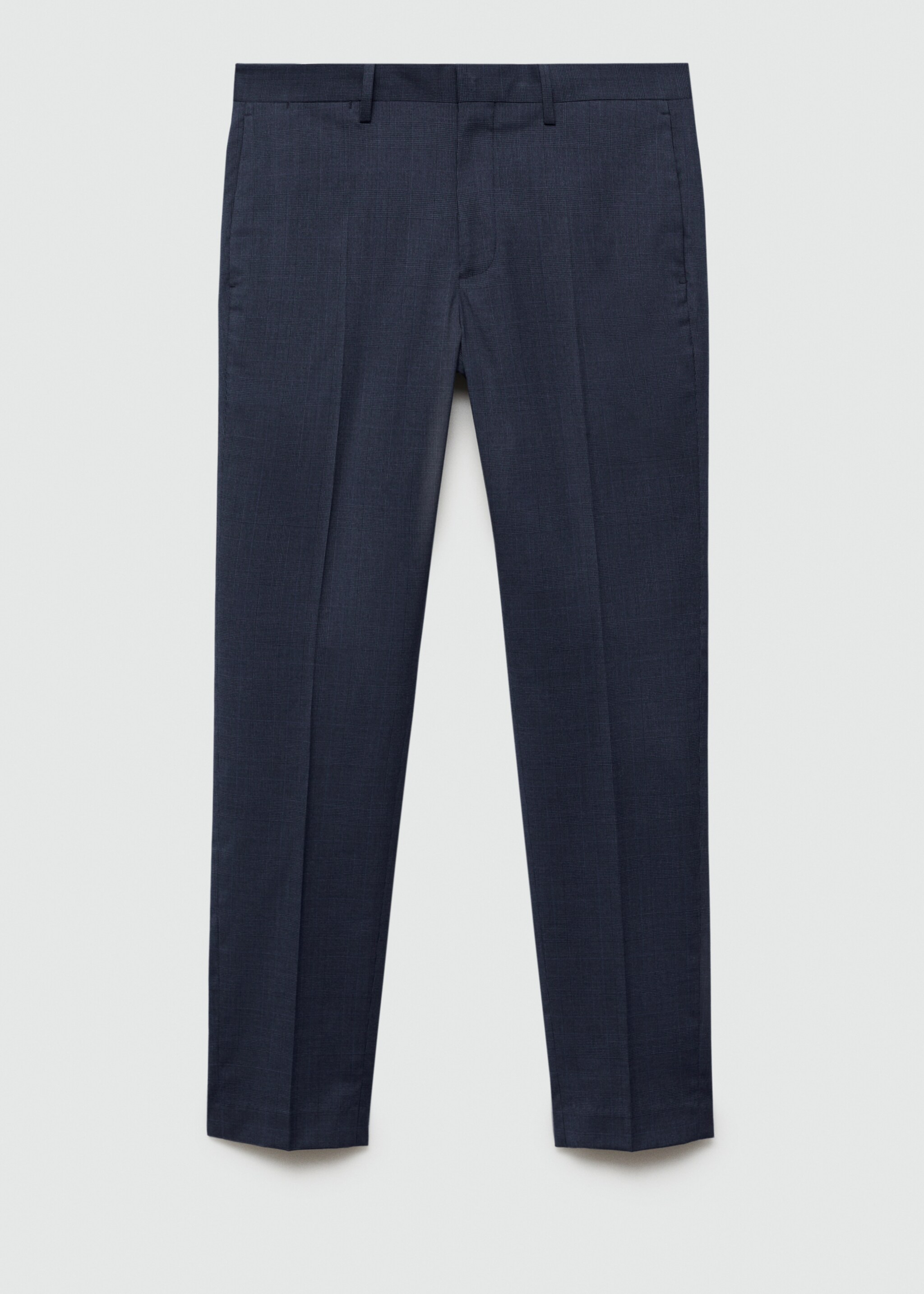 Stretch fabric super slim-fit suit trousers - Article without model, Indigo Blue. Ref: 77000582-00.